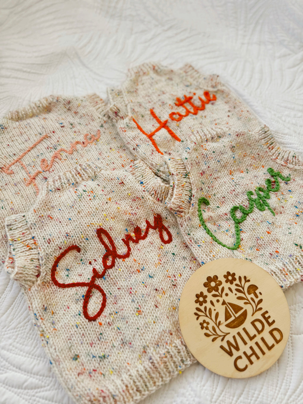 Personalised name gilets