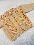 9-12-18 warm beige hand knit