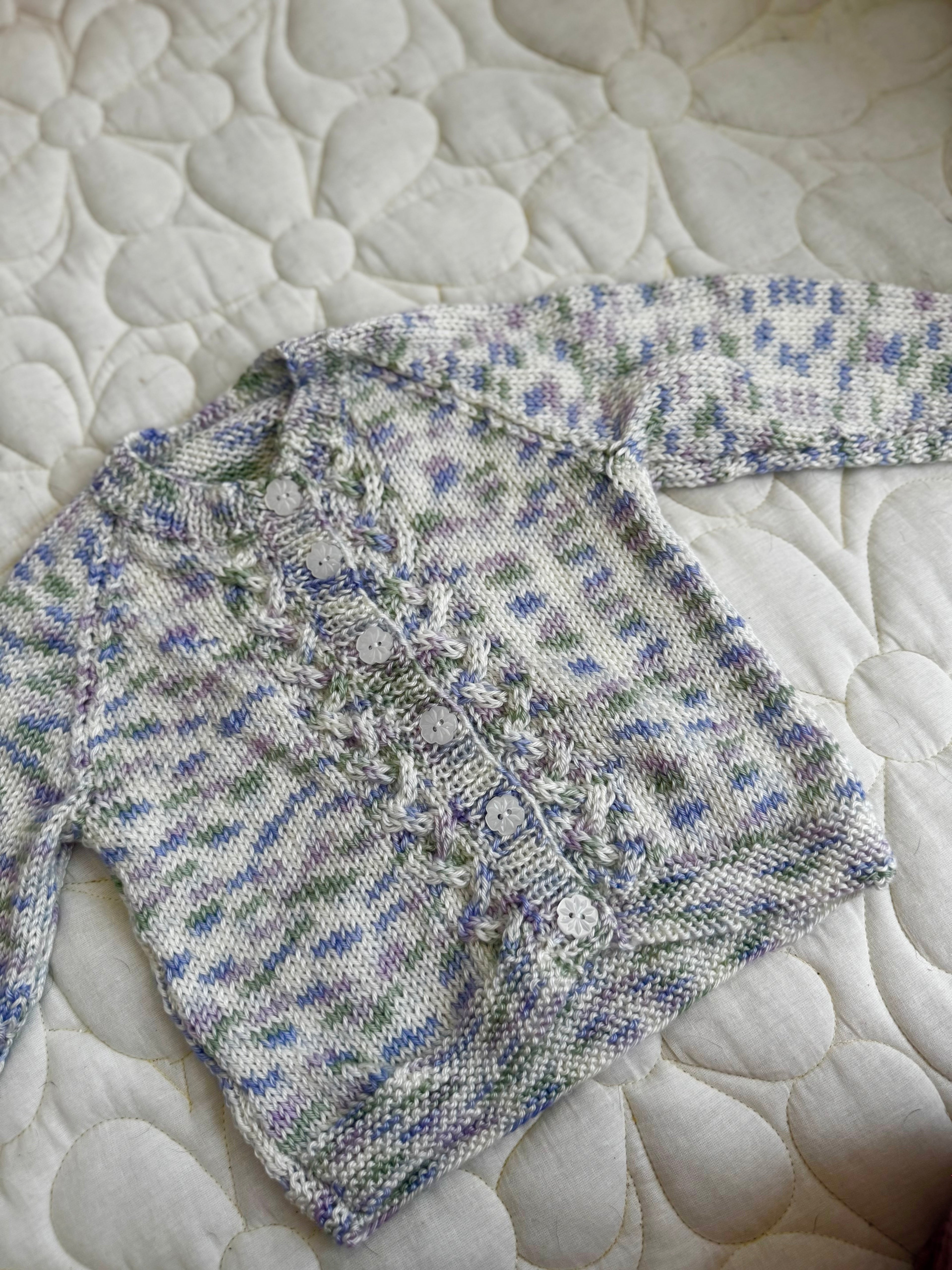 12-18 purple and green mix cardi