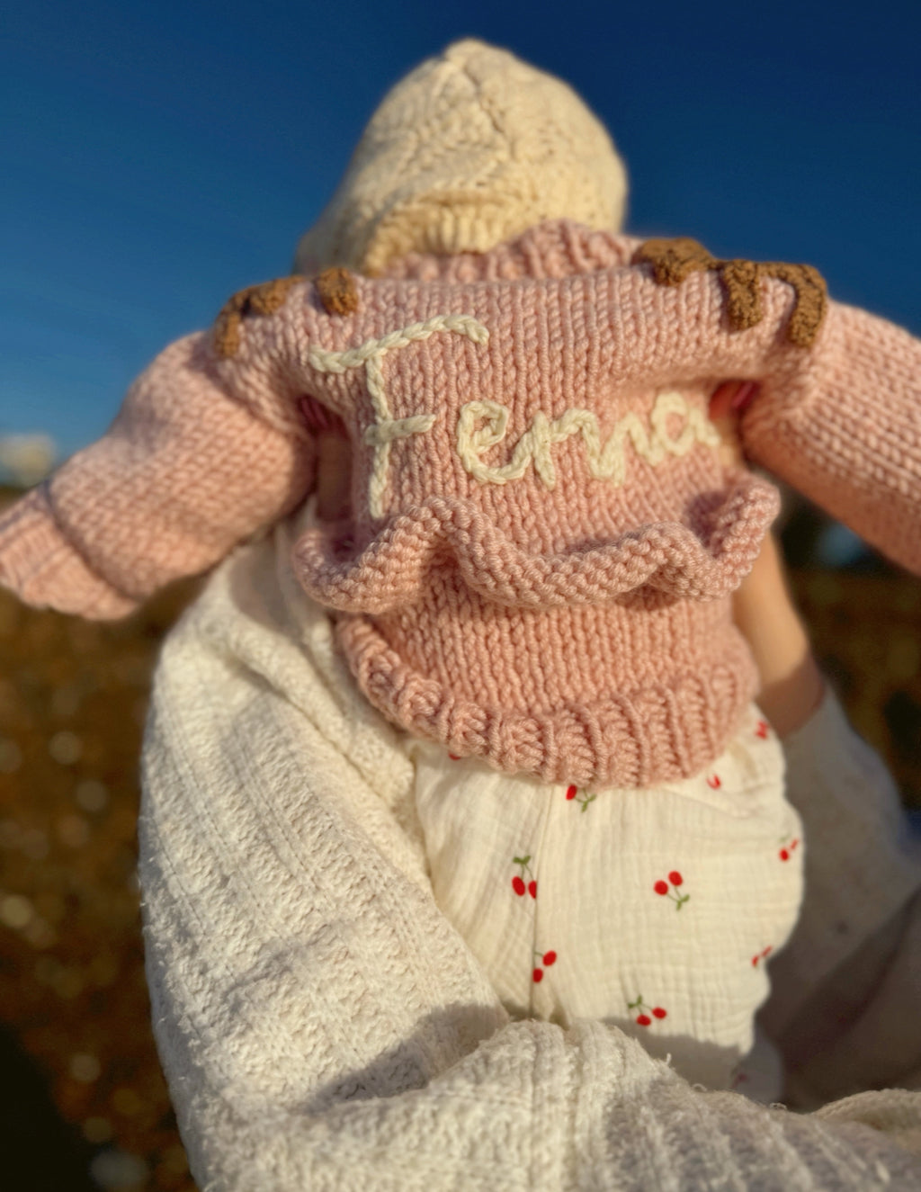 Personalised Cupcake Cardigans- Hand knit