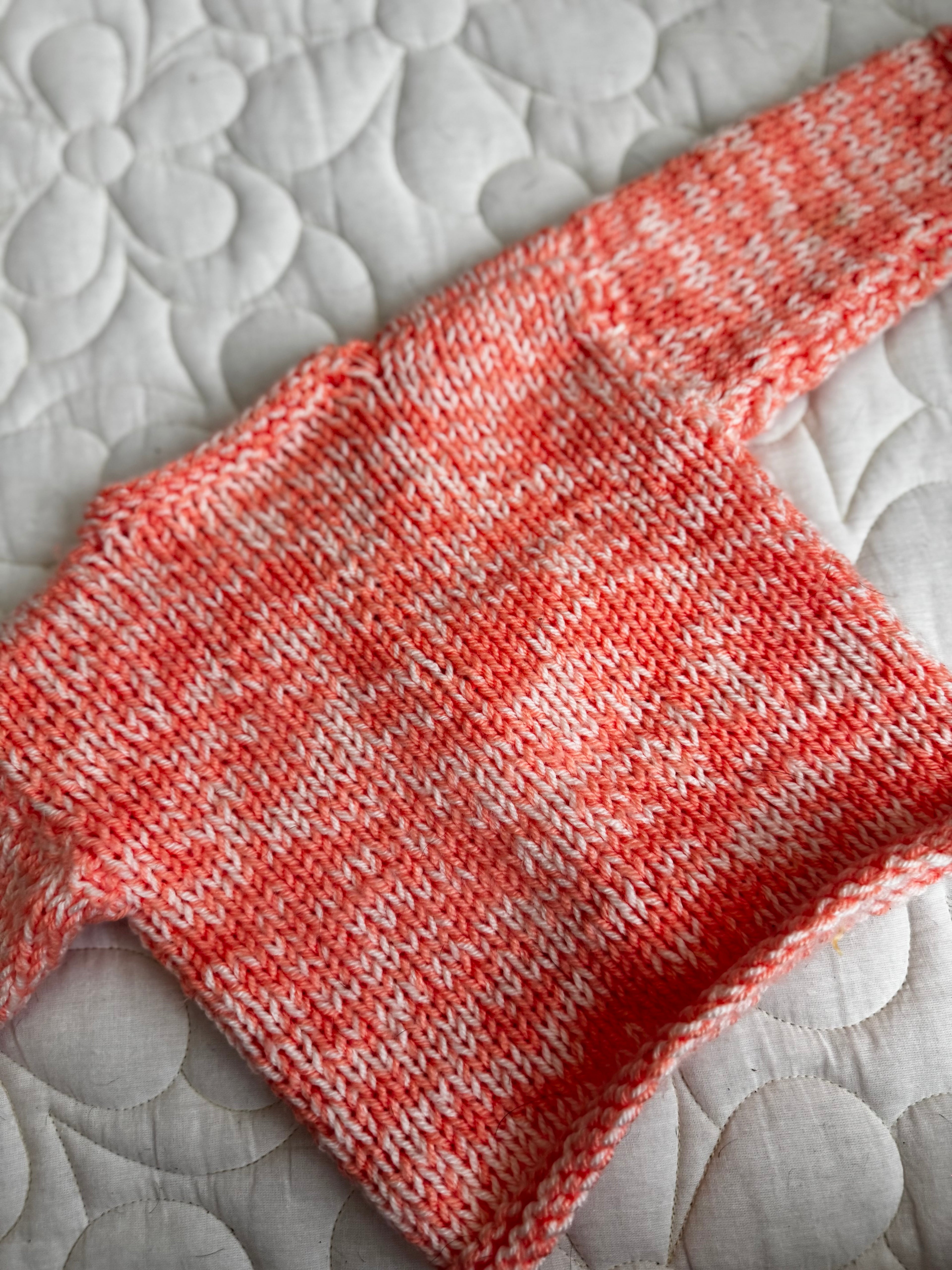6-12 orange mix cardi