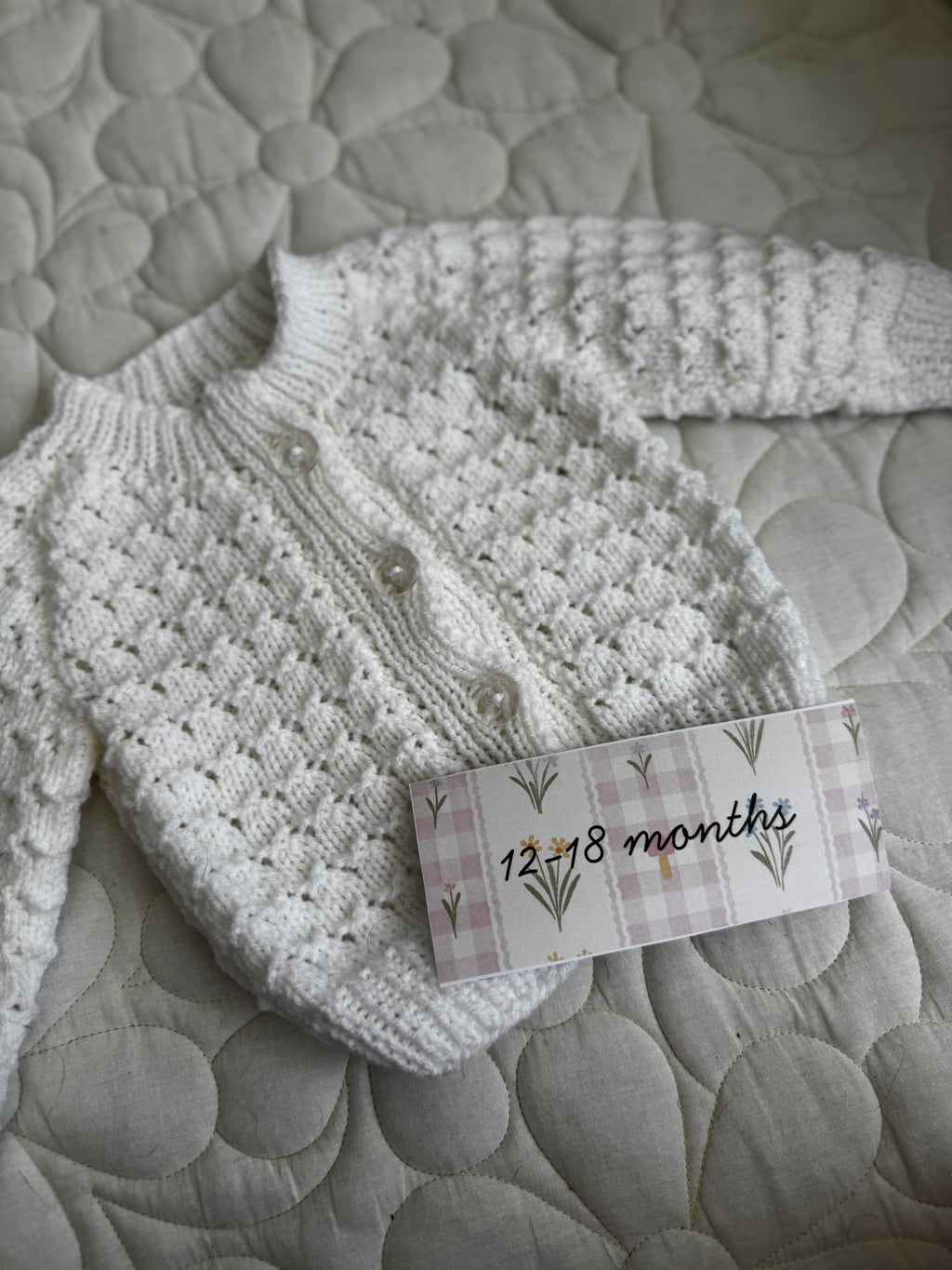 6-12 white cardi