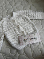 6-12 white cardi