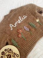 Chunky Wildflower Name Cardigan