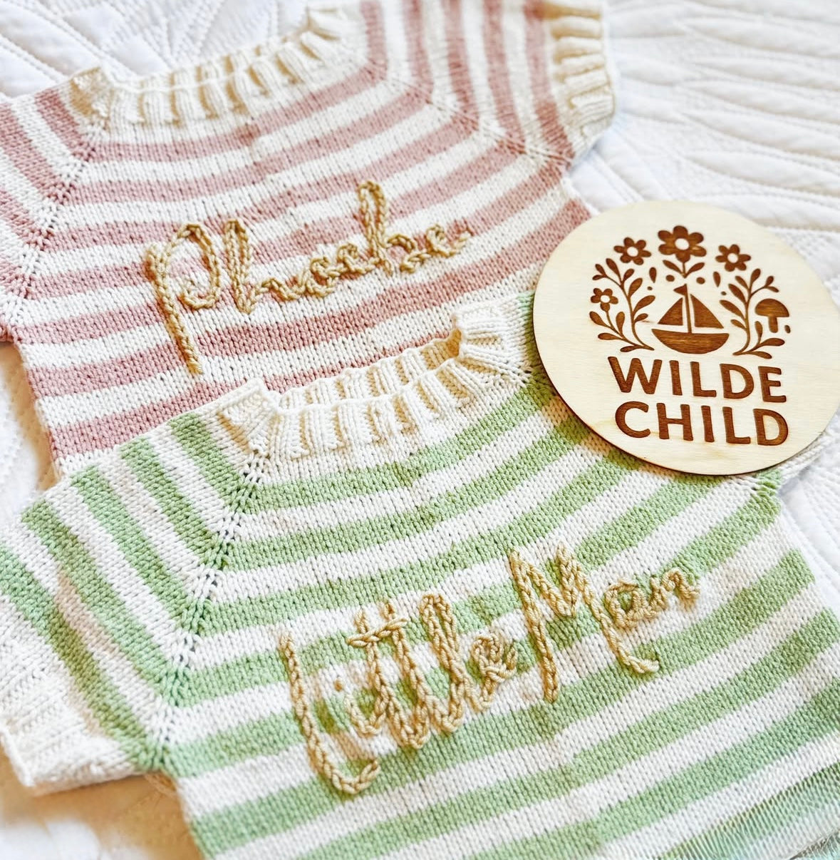 Seaside stripe rompers