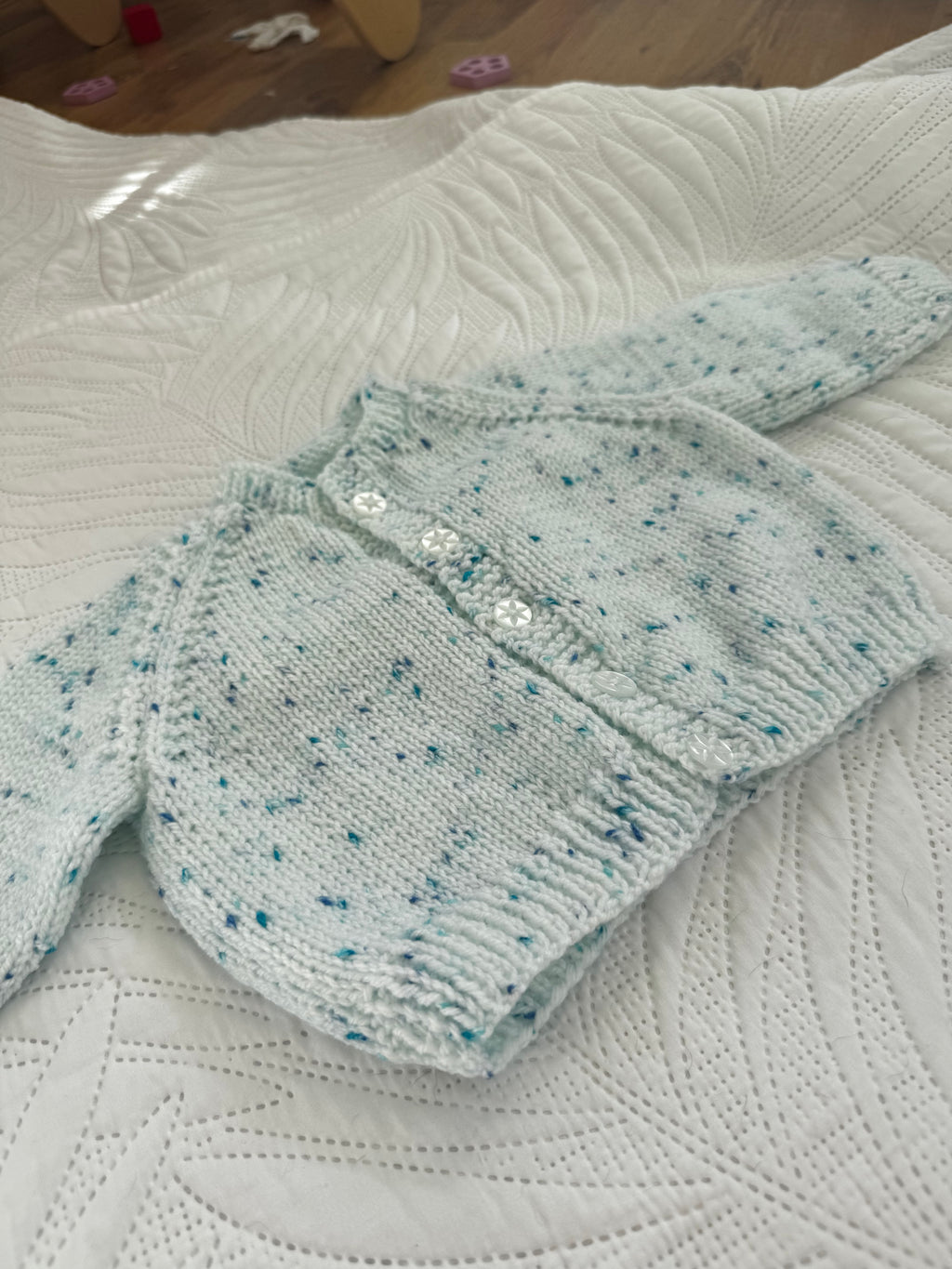 6-9 blue fleck cardigan