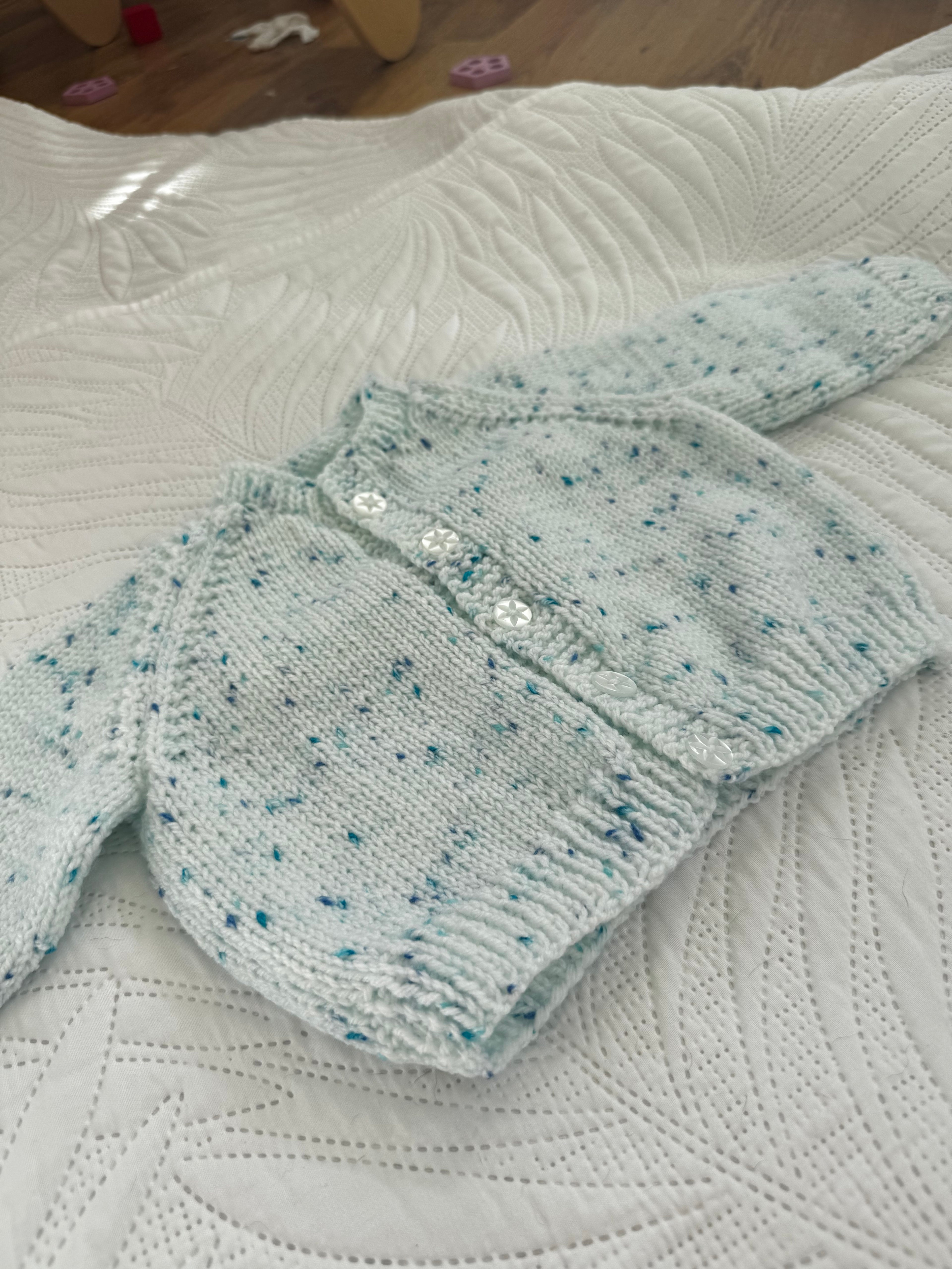 6-9 blue fleck cardigan