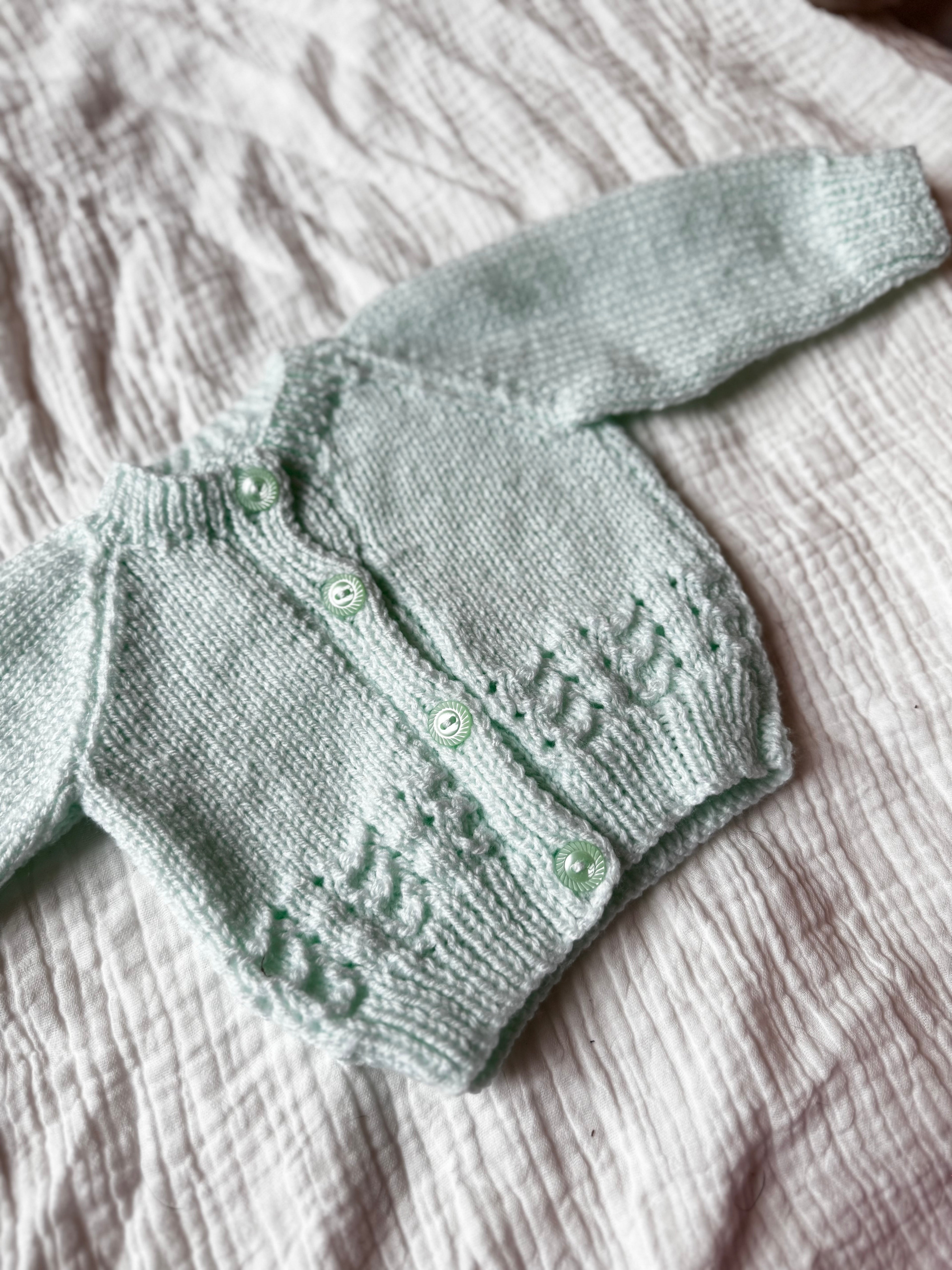 0-3 mint cardi