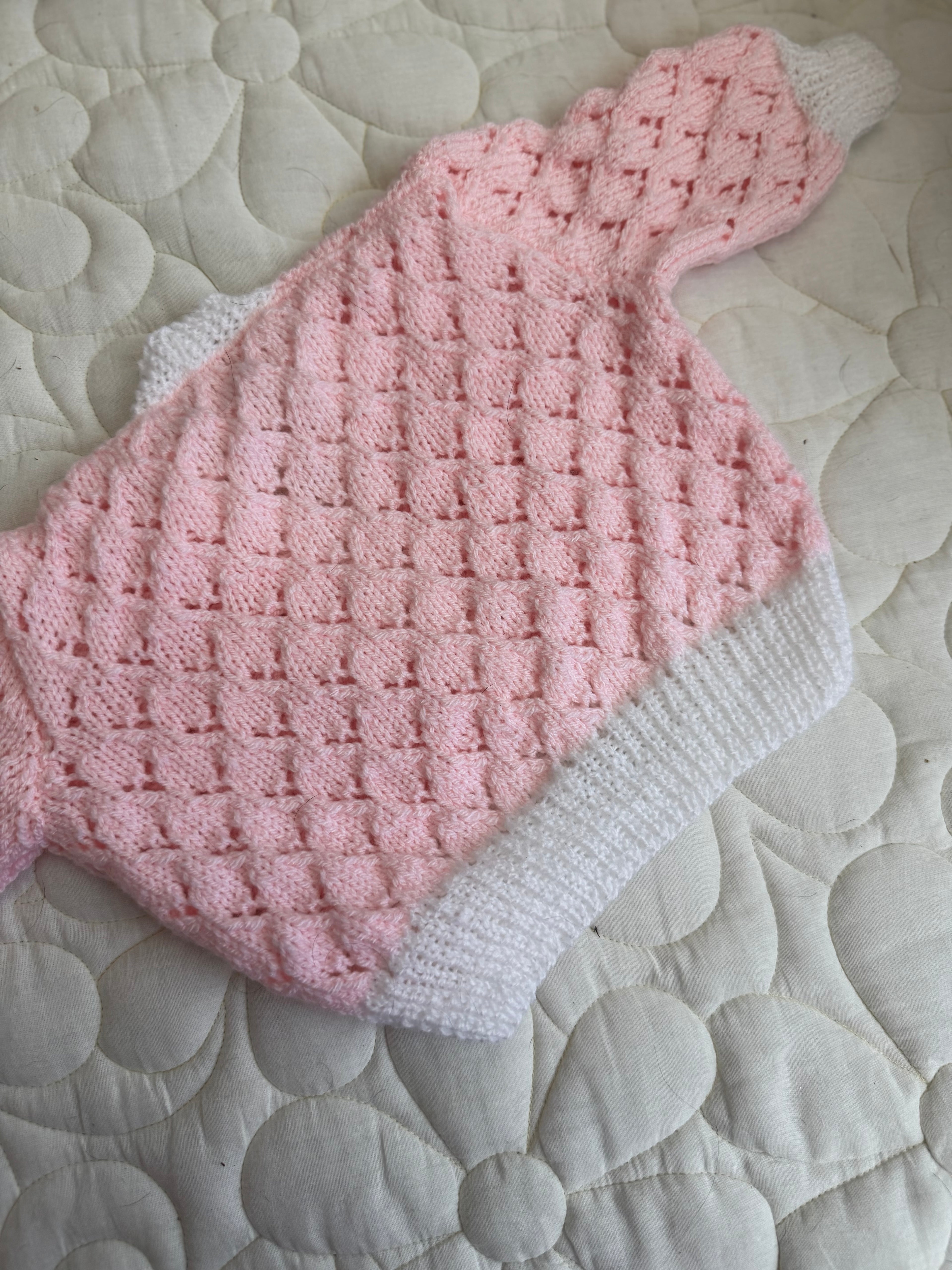 6-12 baby pink cardi
