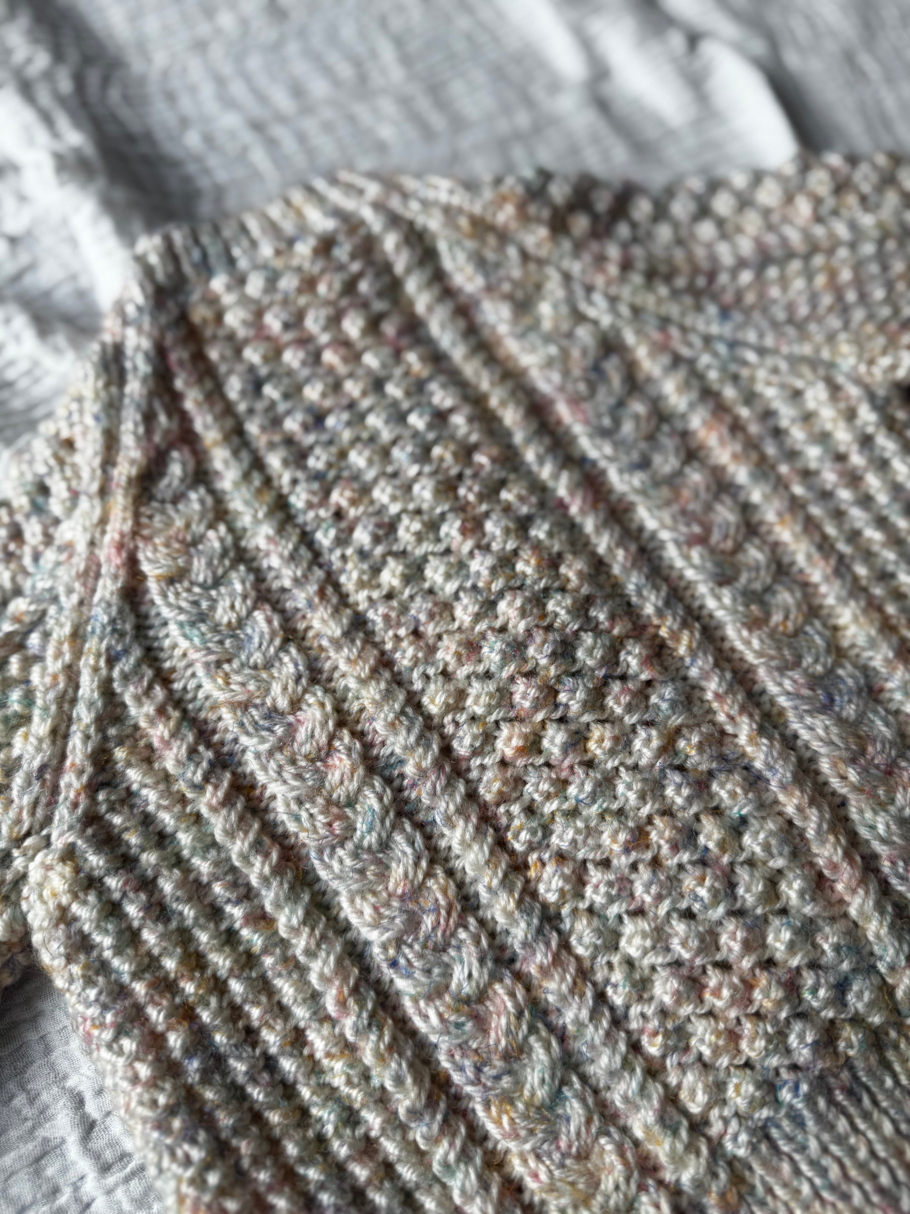 12-18 close fit multicoloured hand knit