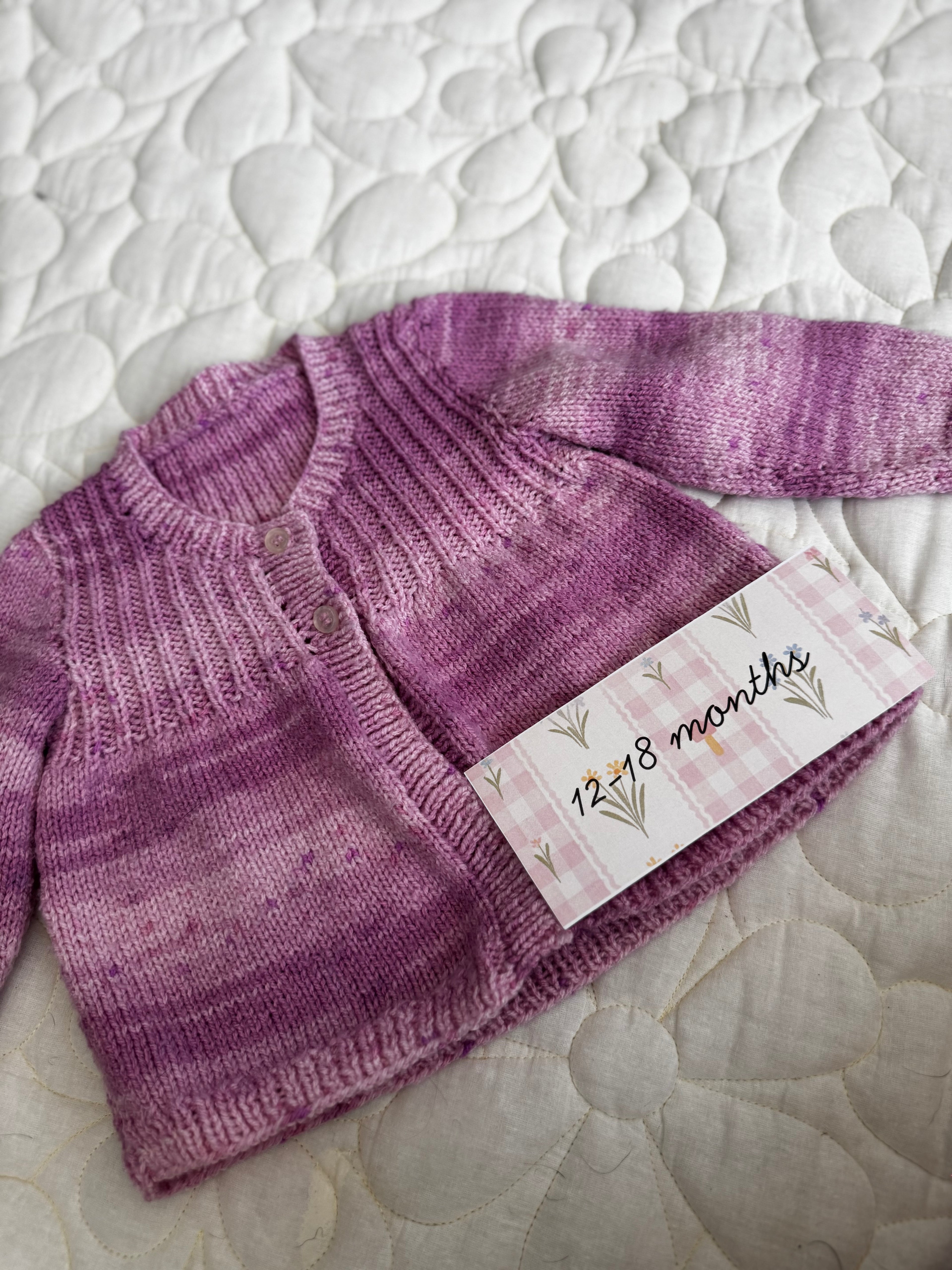 12-18 purple mix cardi