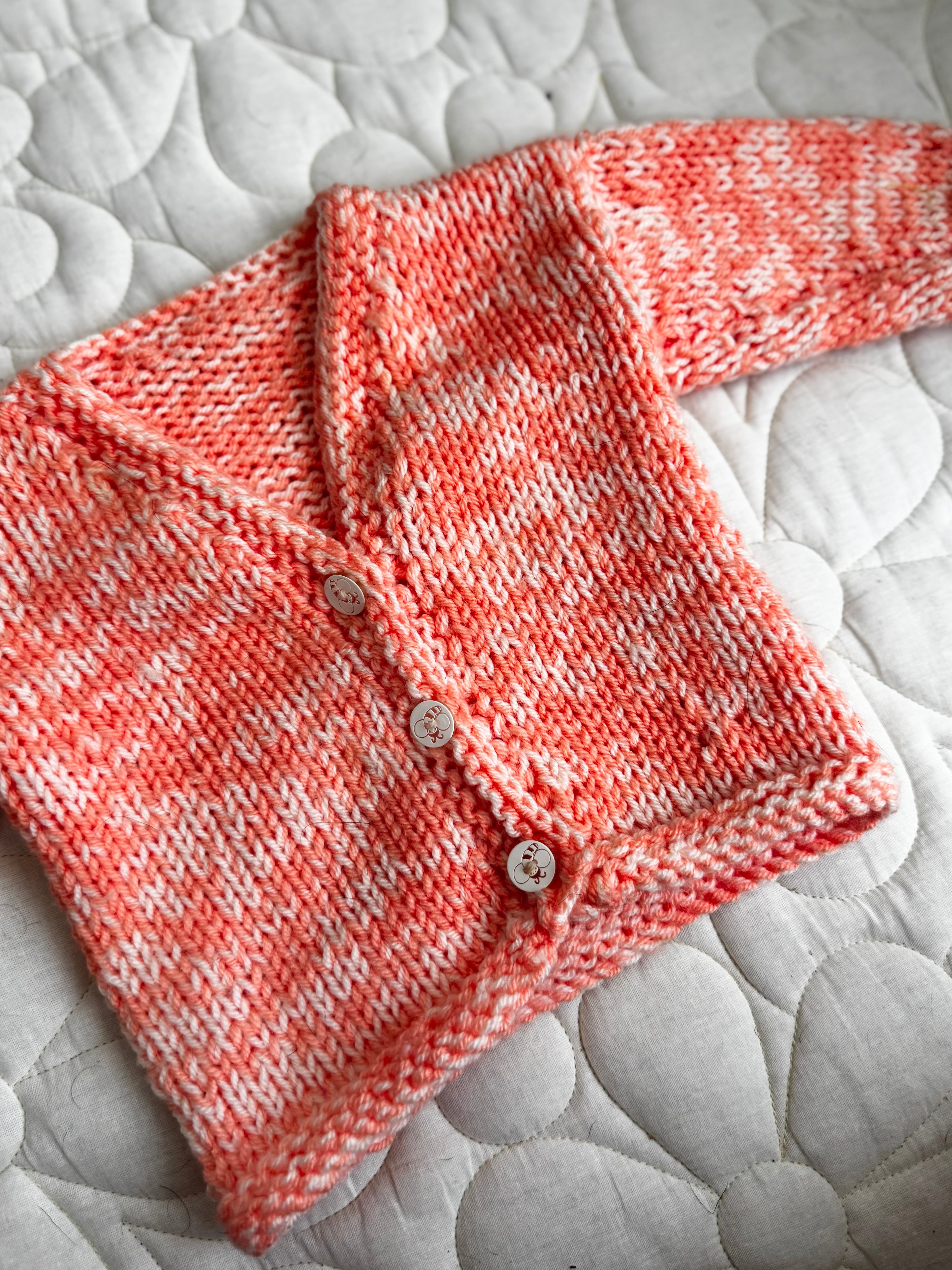 6-12 orange mix cardi