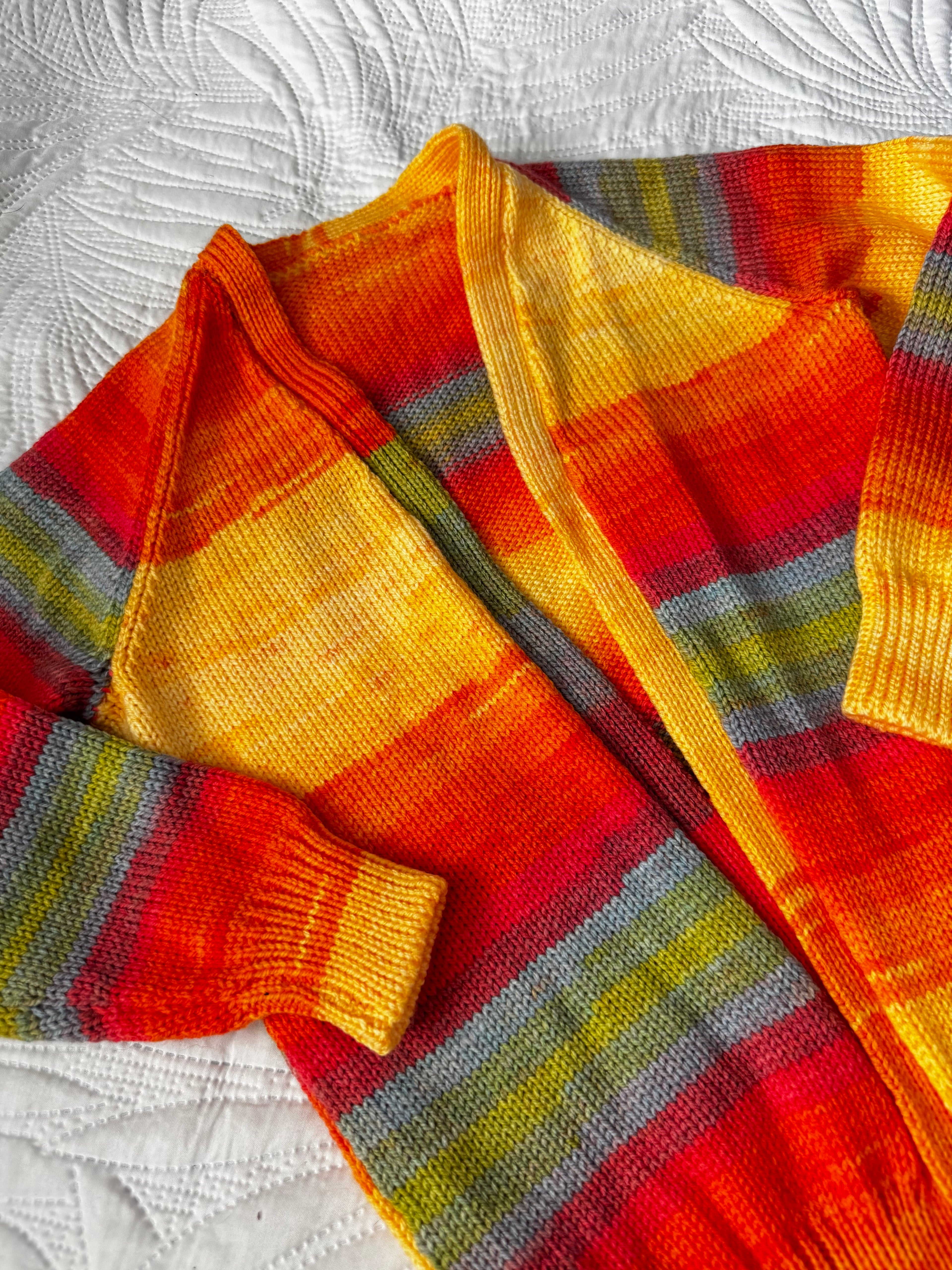 5-7yrs sunset stripe cardi