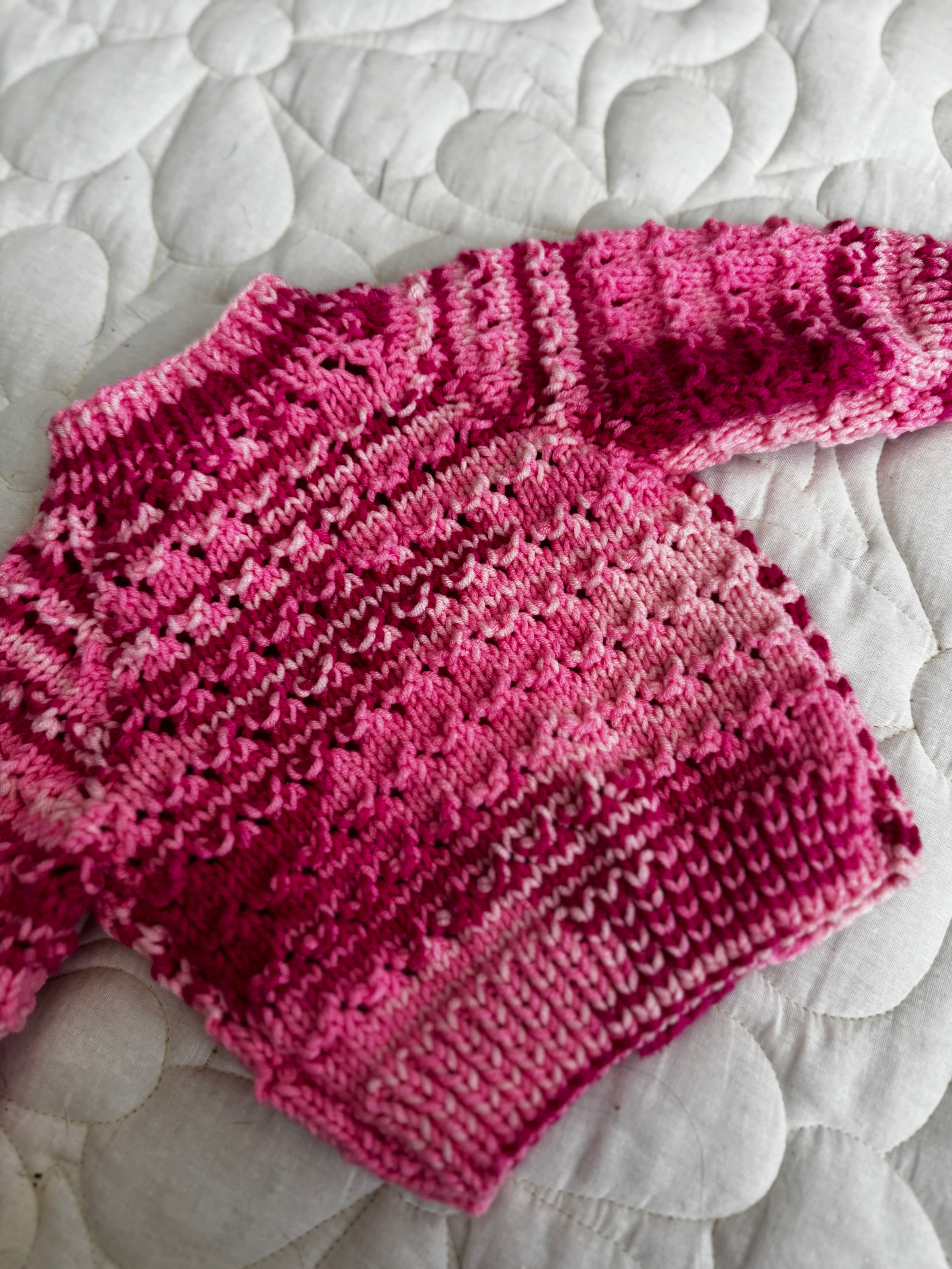 0-6 pink mix cardi