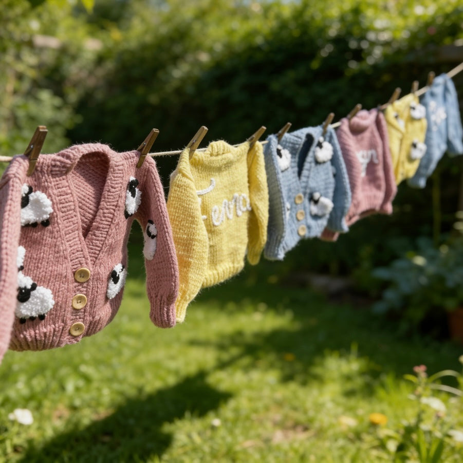 Handmade Personalised Sheep Cardigans