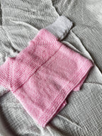 0-3 pink and white colour block cardi