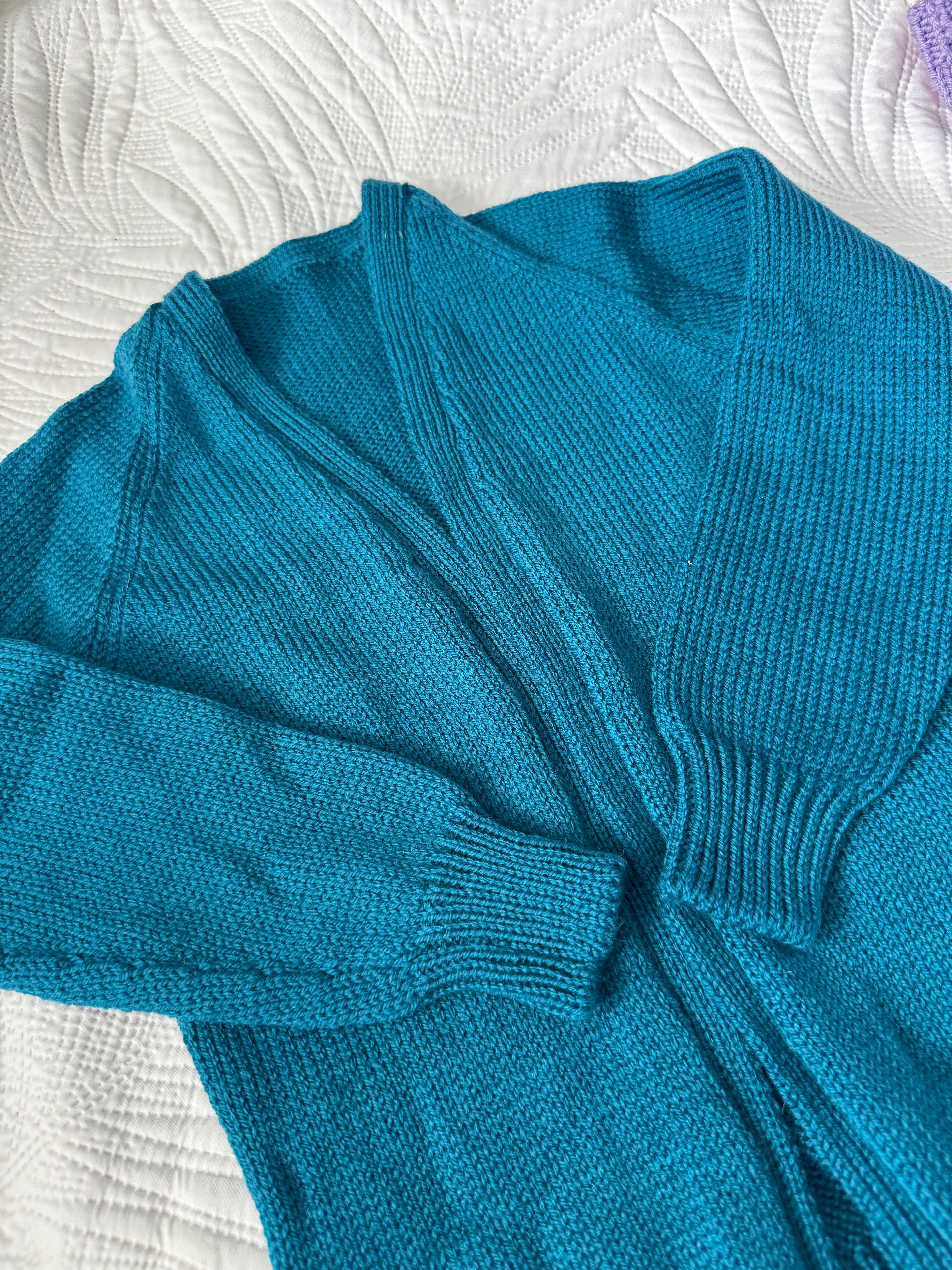 5-7yr teal cardi