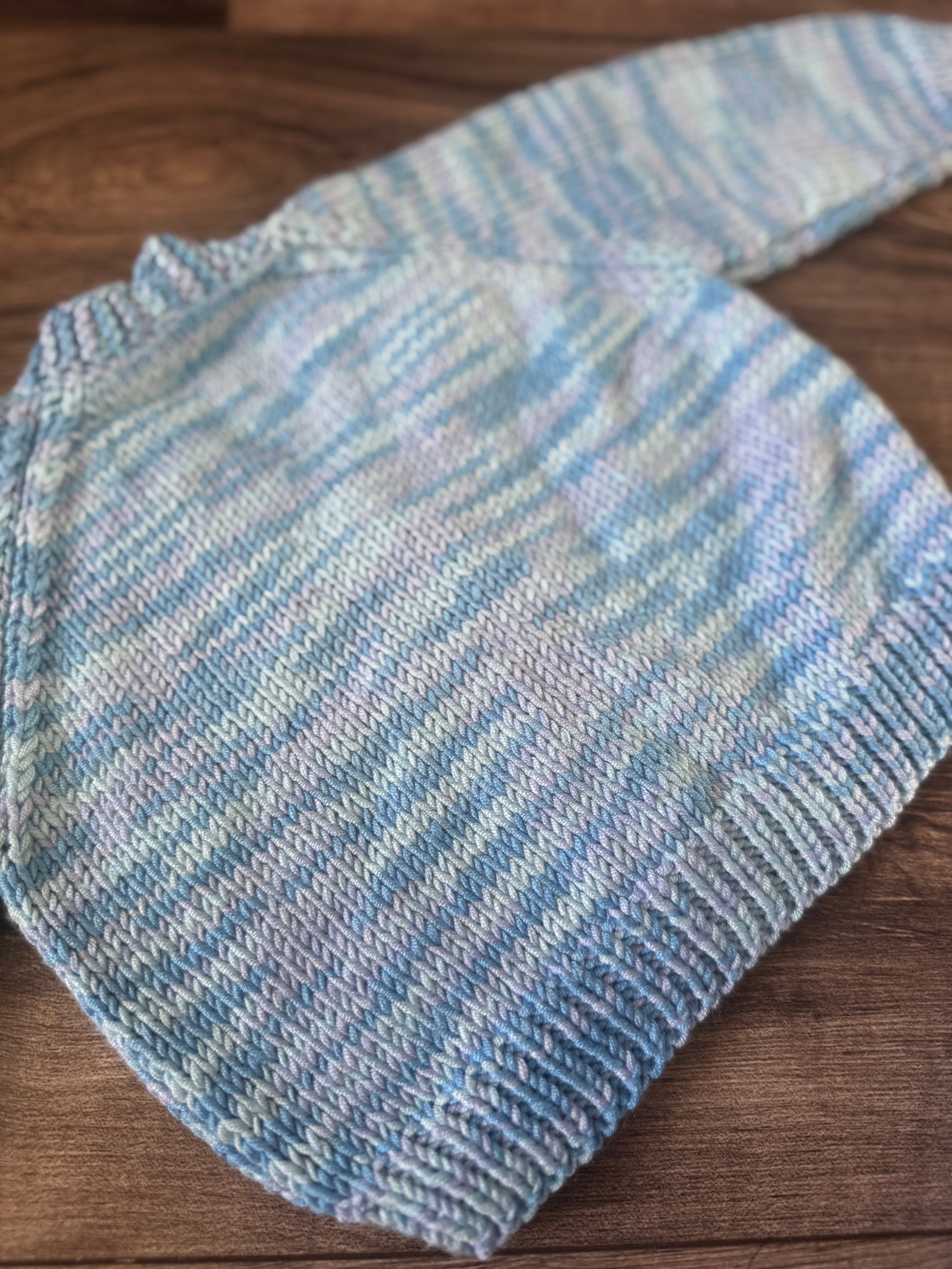 6-12 blue/lilac mix cardi