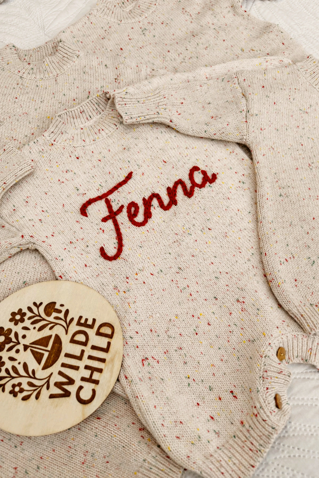 Personalised fleck rompers