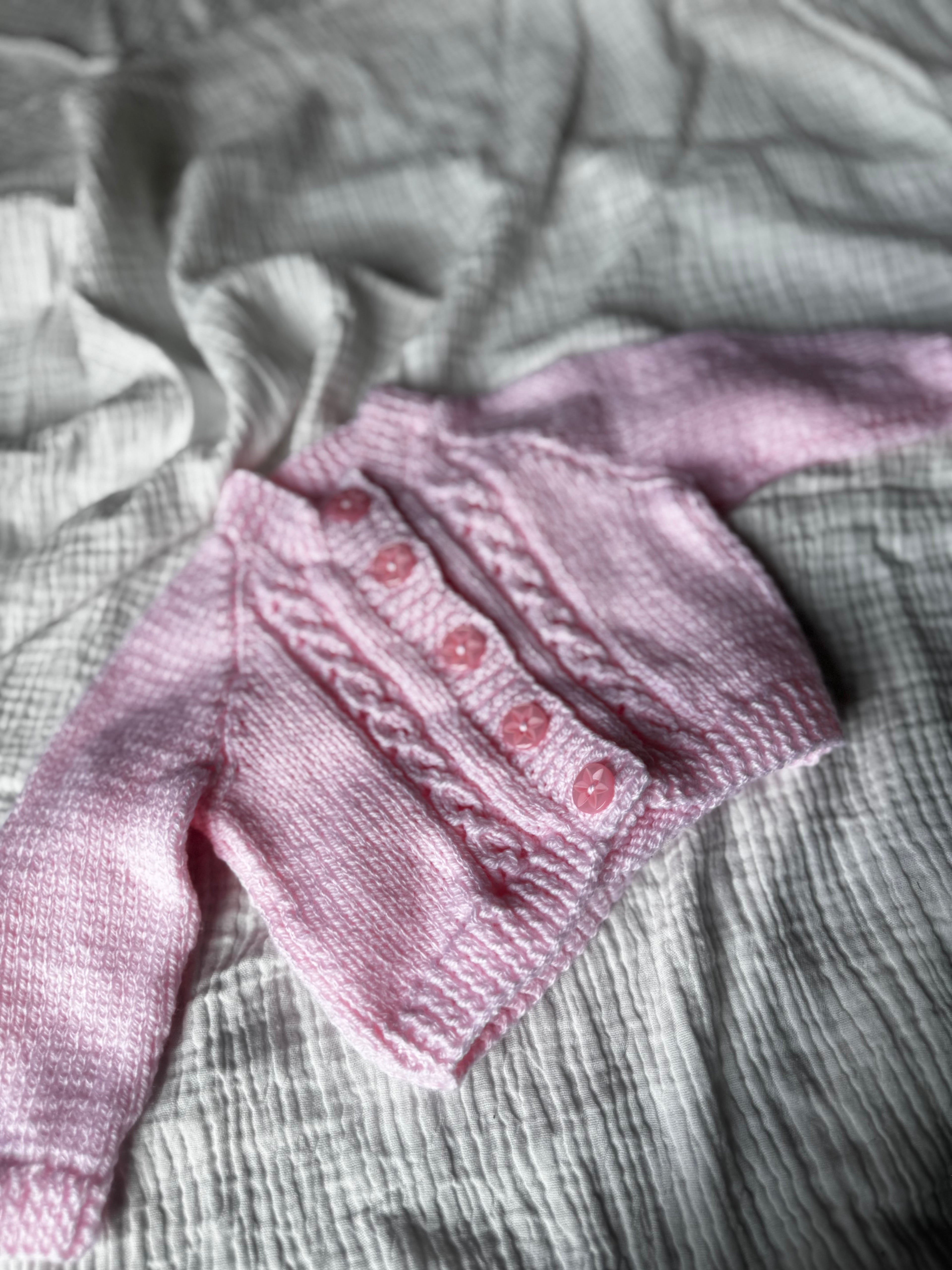 3-6 pink cardi