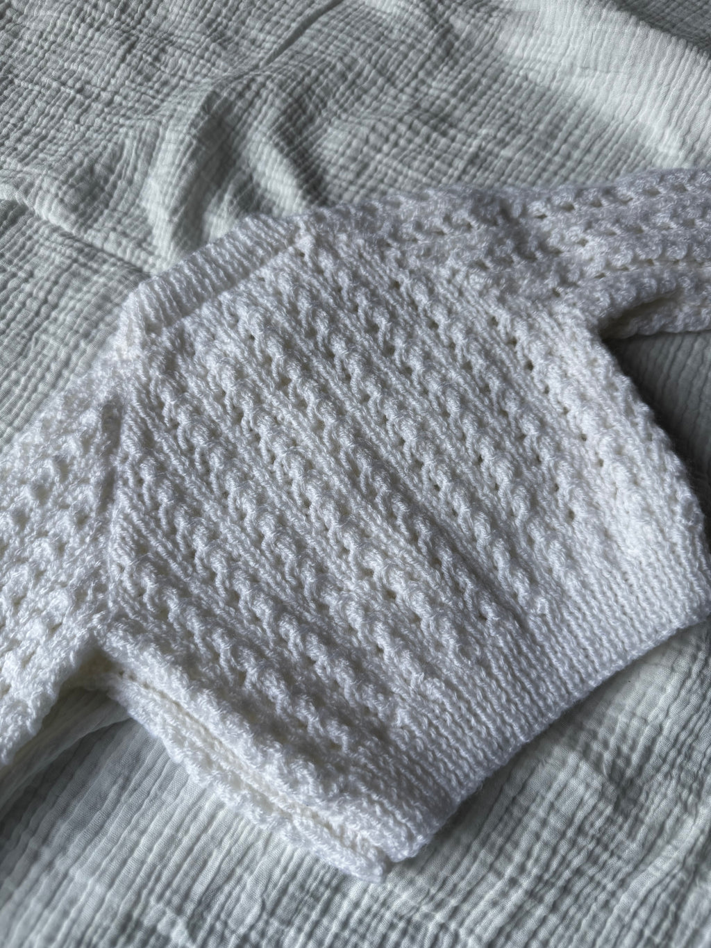 6-12 white cardi