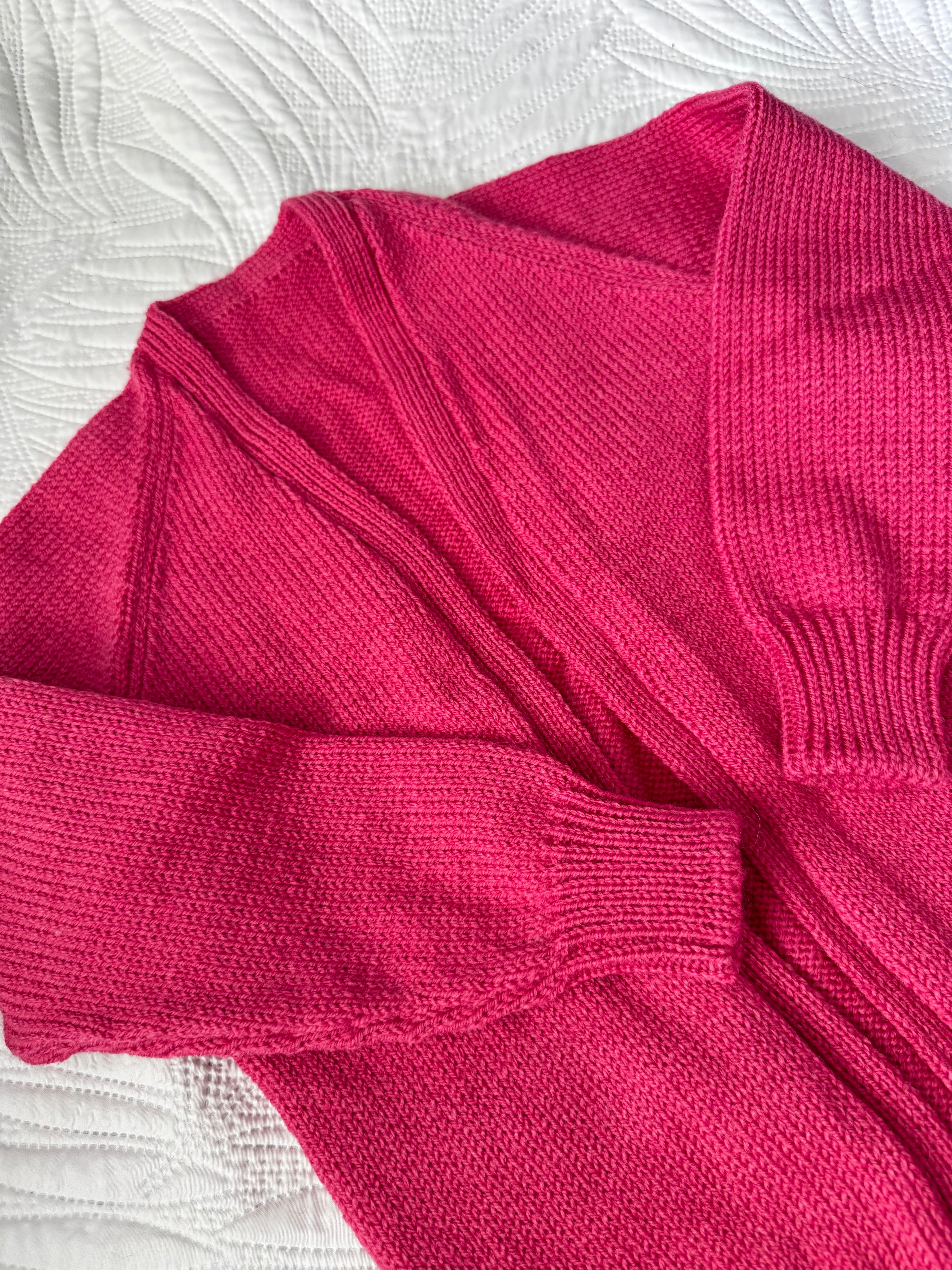 5-7yrs raspberry cardi