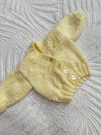 0-3 lemon hand knit