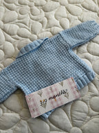 3-6/6-9 blue hand knit