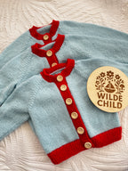 Heirloom cardigan Blue & Red
