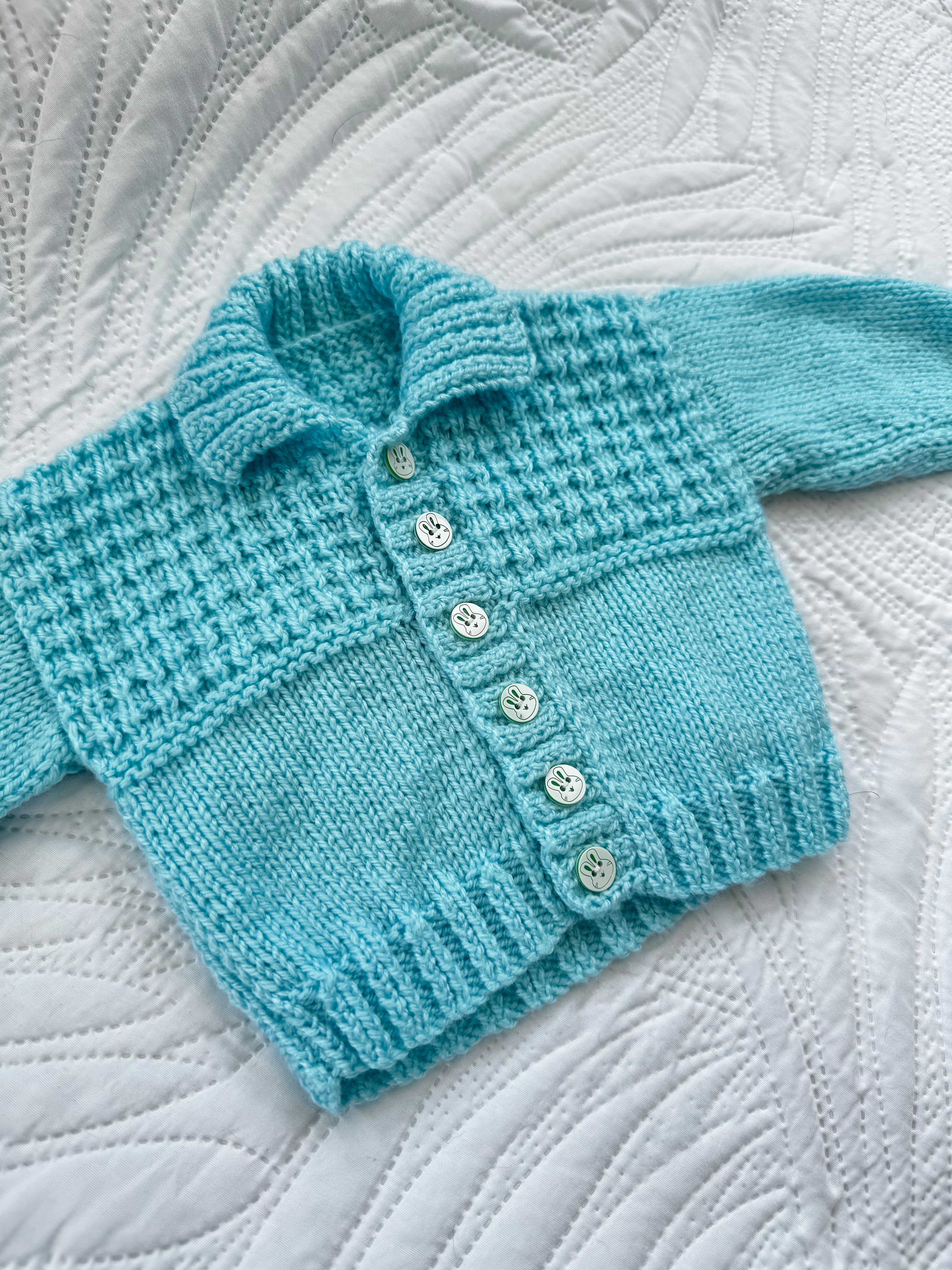 0-3 aqua cardi