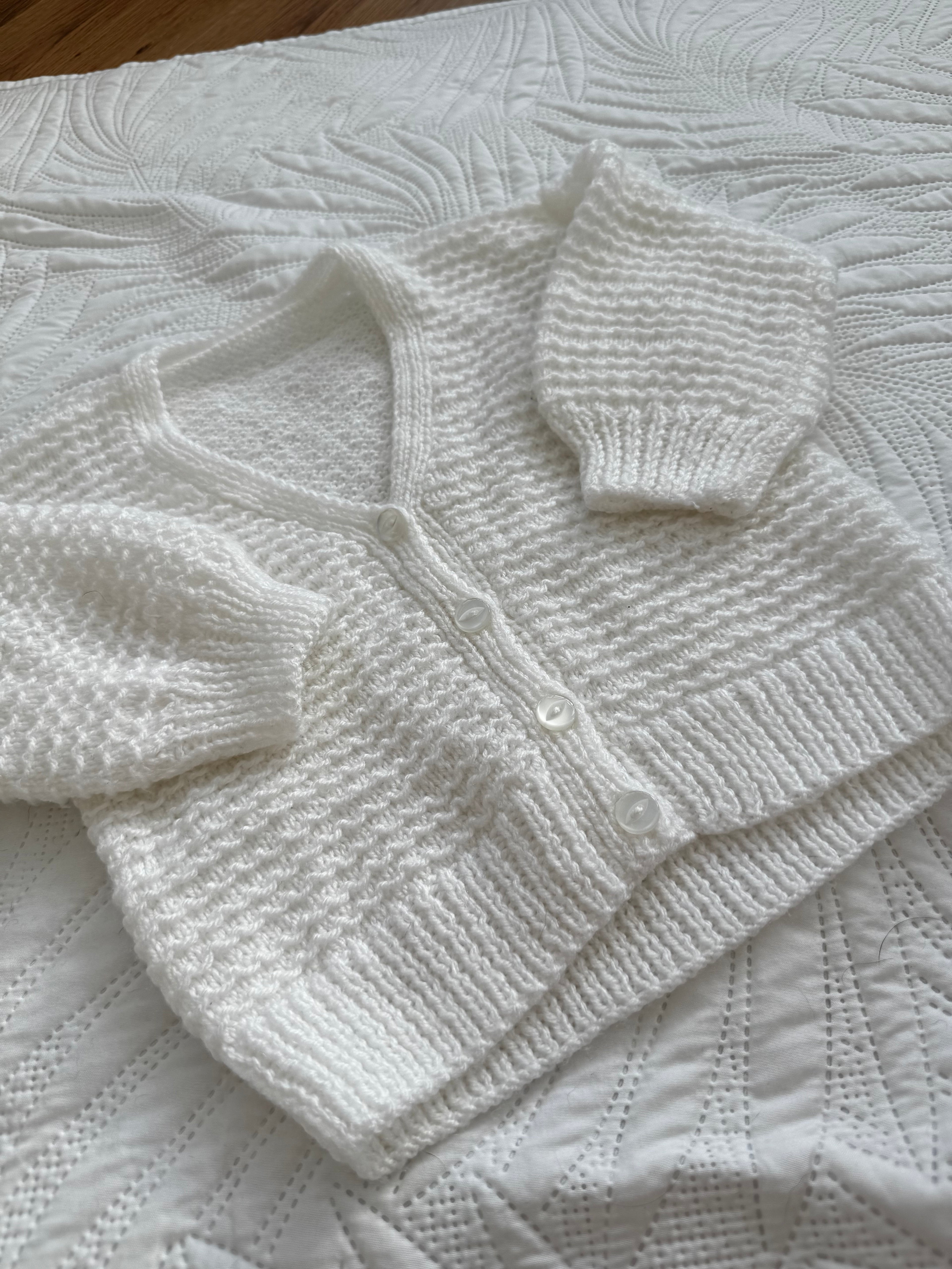 2-4yrs white cardi