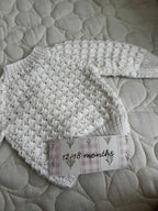 6-12 white cardi