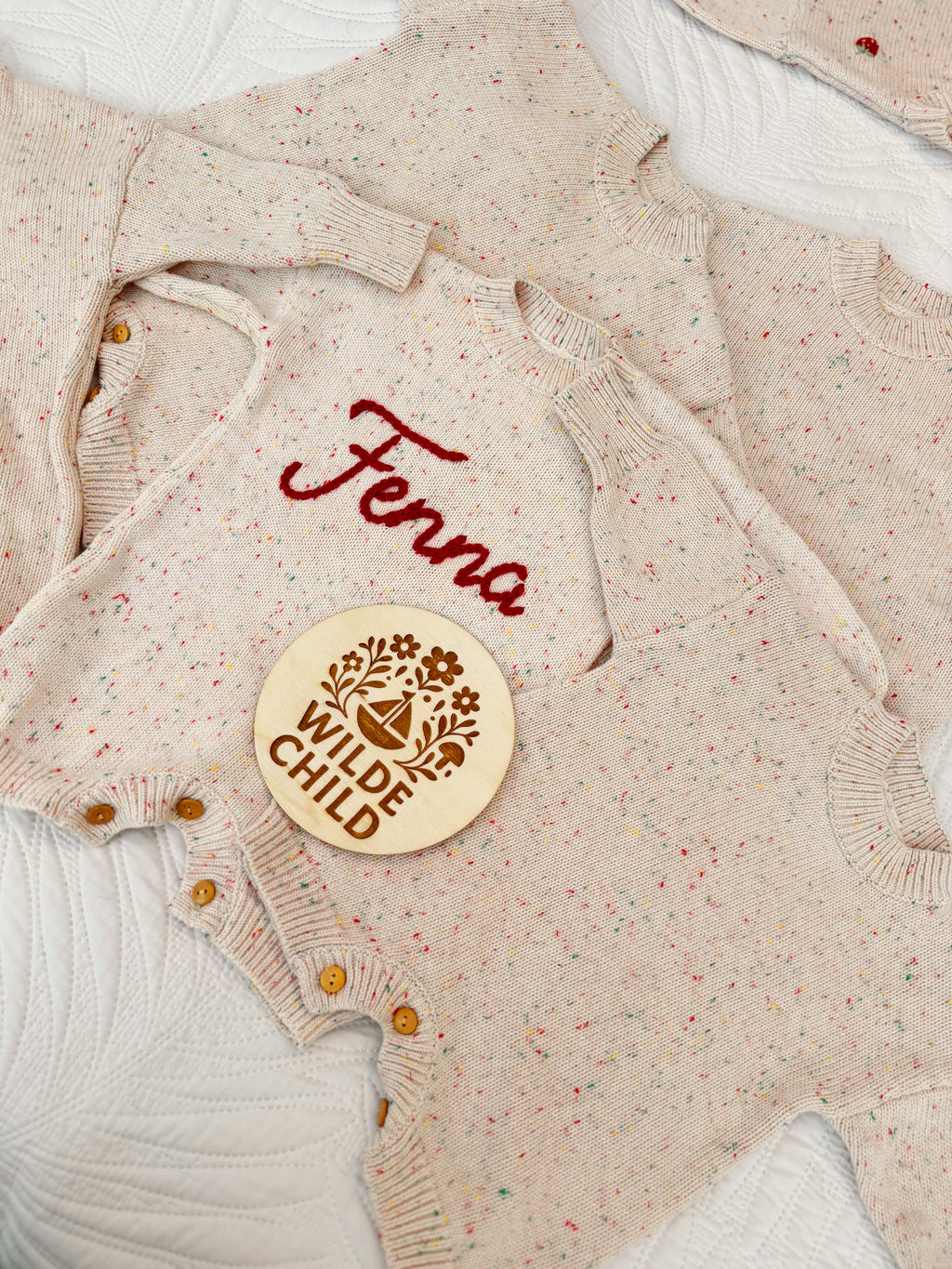 Personalised fleck rompers
