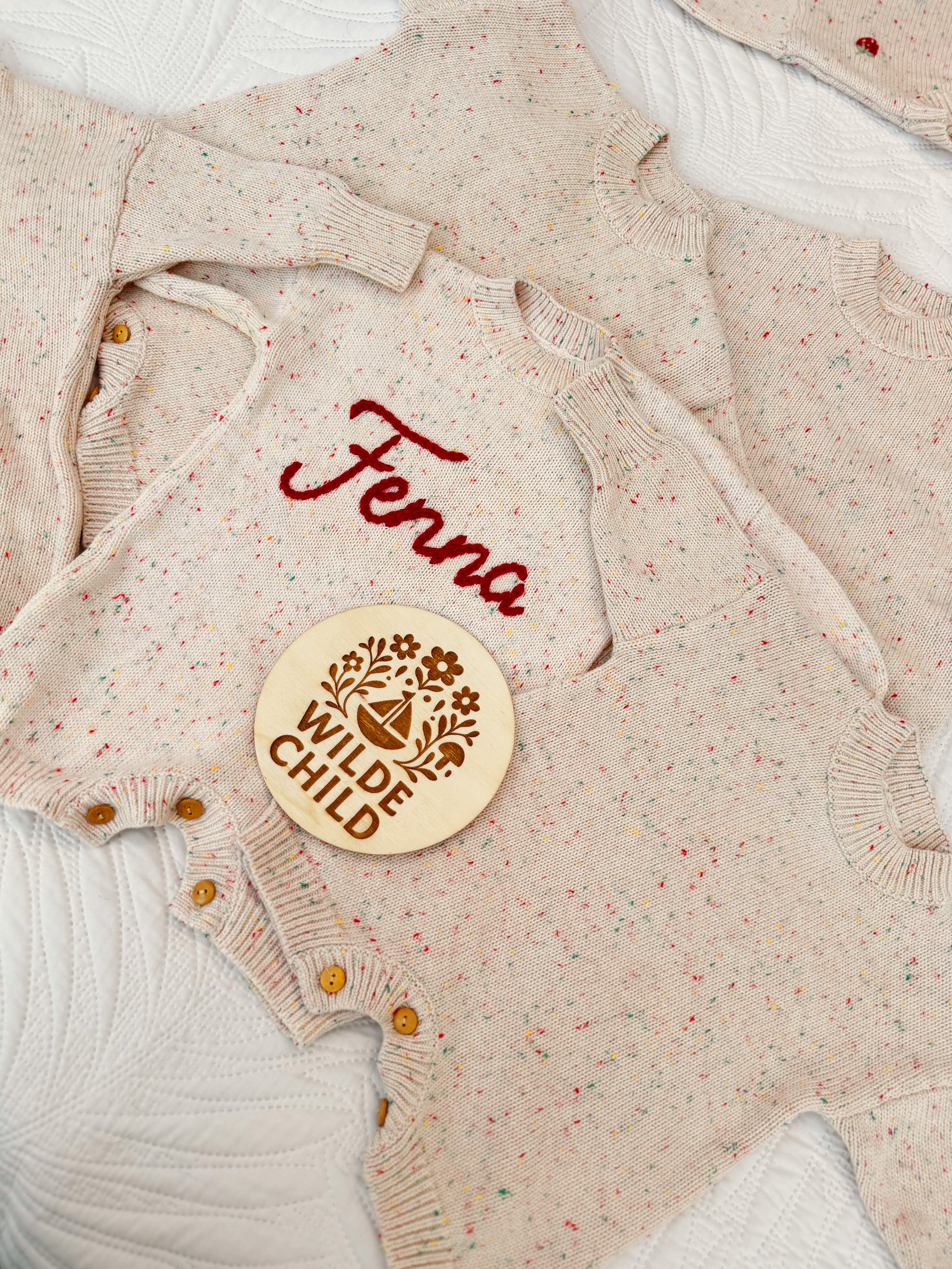 Personalised fleck rompers