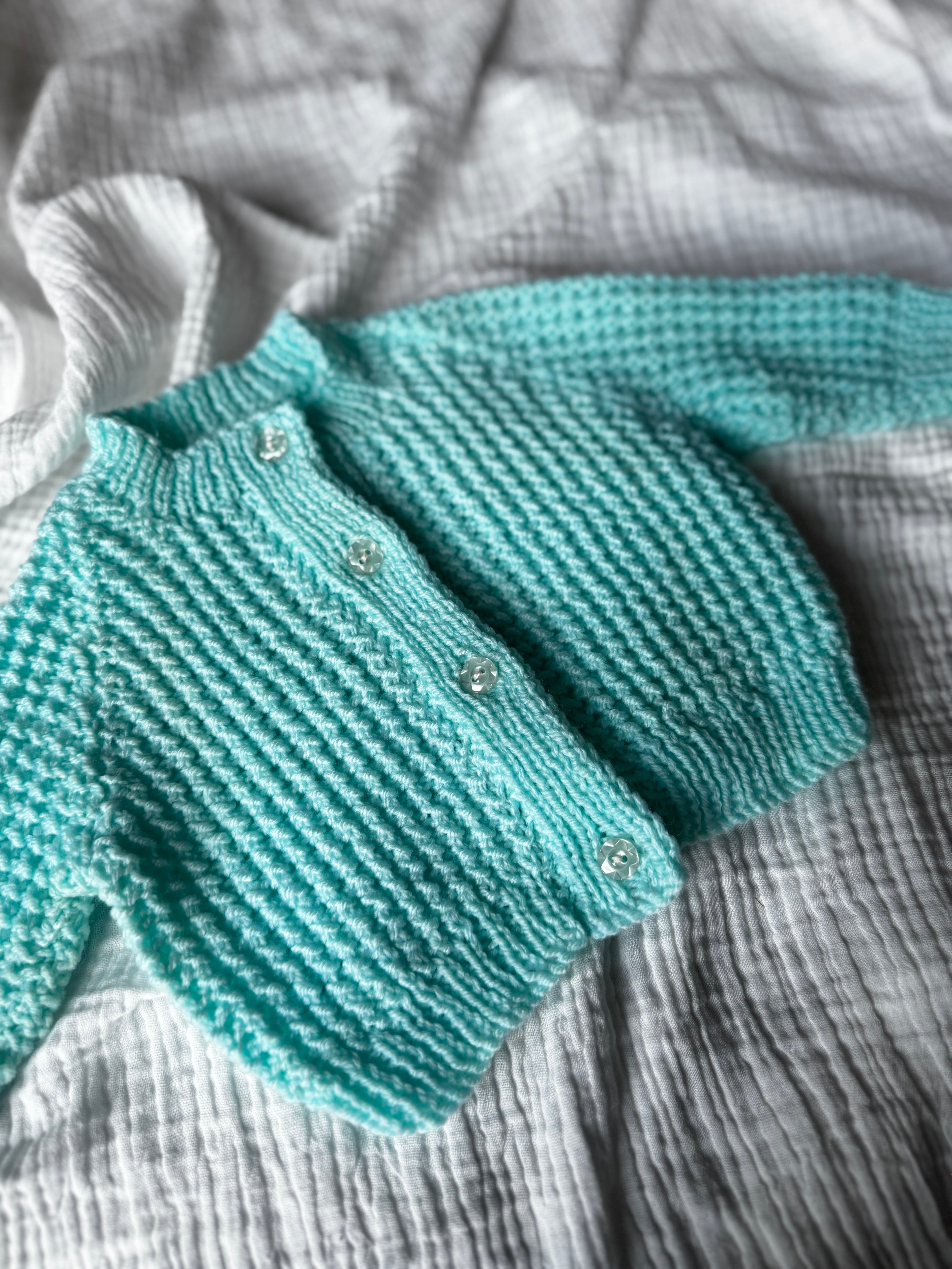 3-6 teal knit