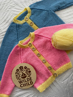 Heirloom cardigan bubblegum & yellow