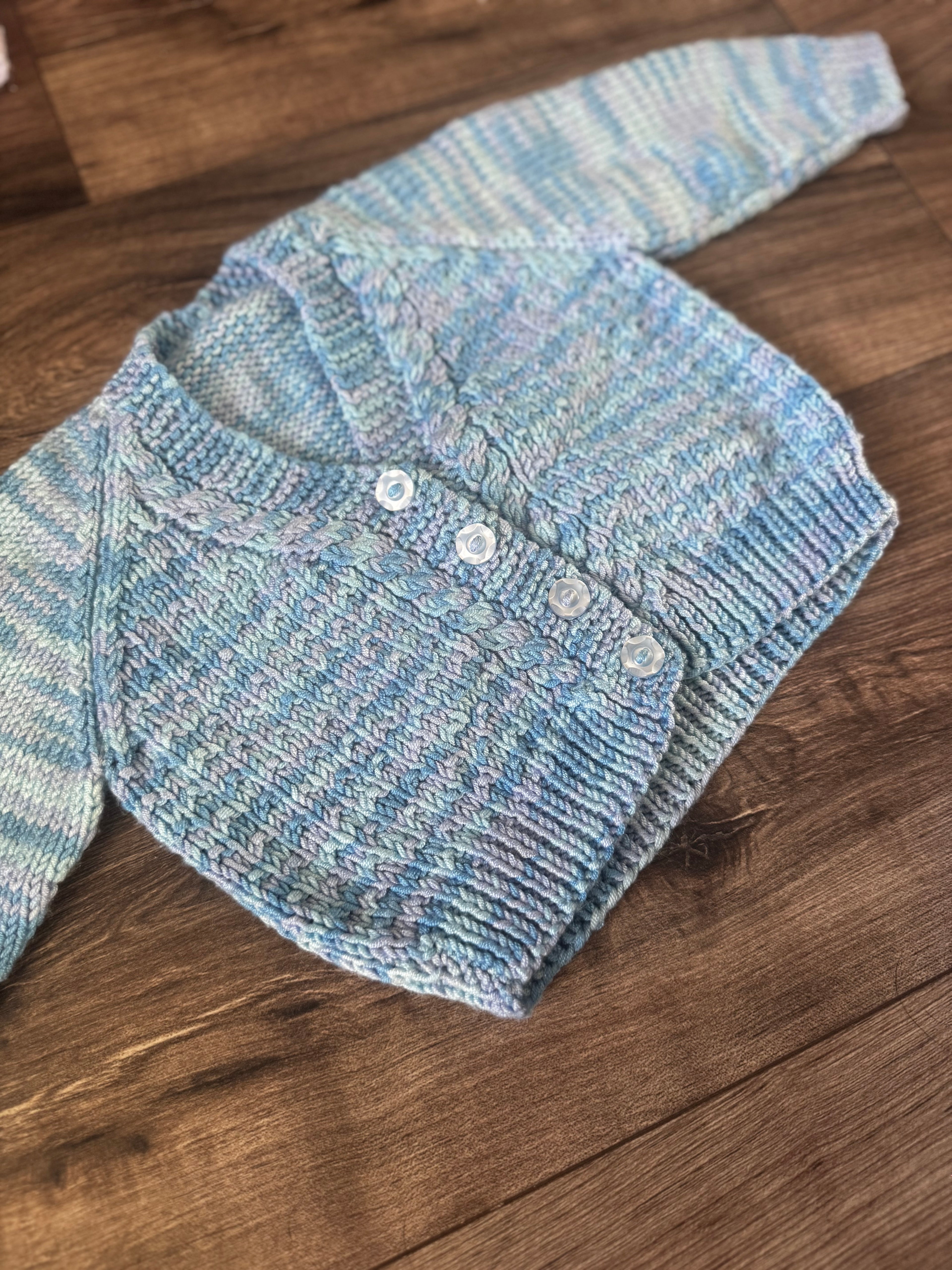 6-12 blue/lilac mix cardi