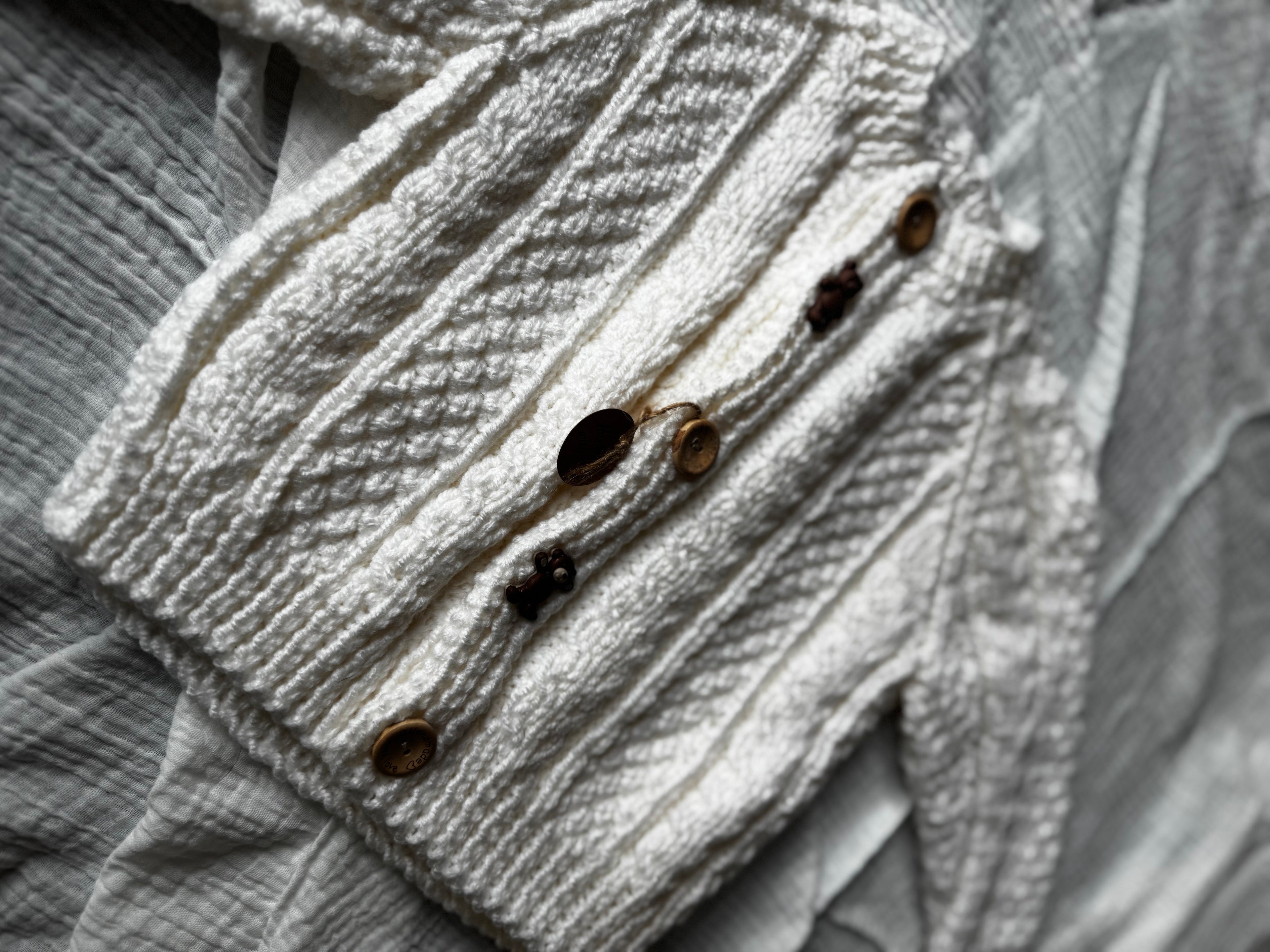 12-18m White cardi