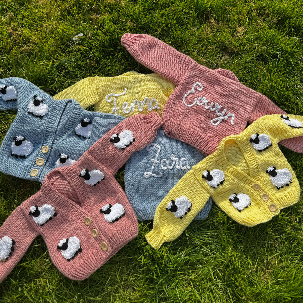 Handmade Personalised Sheep Cardigans