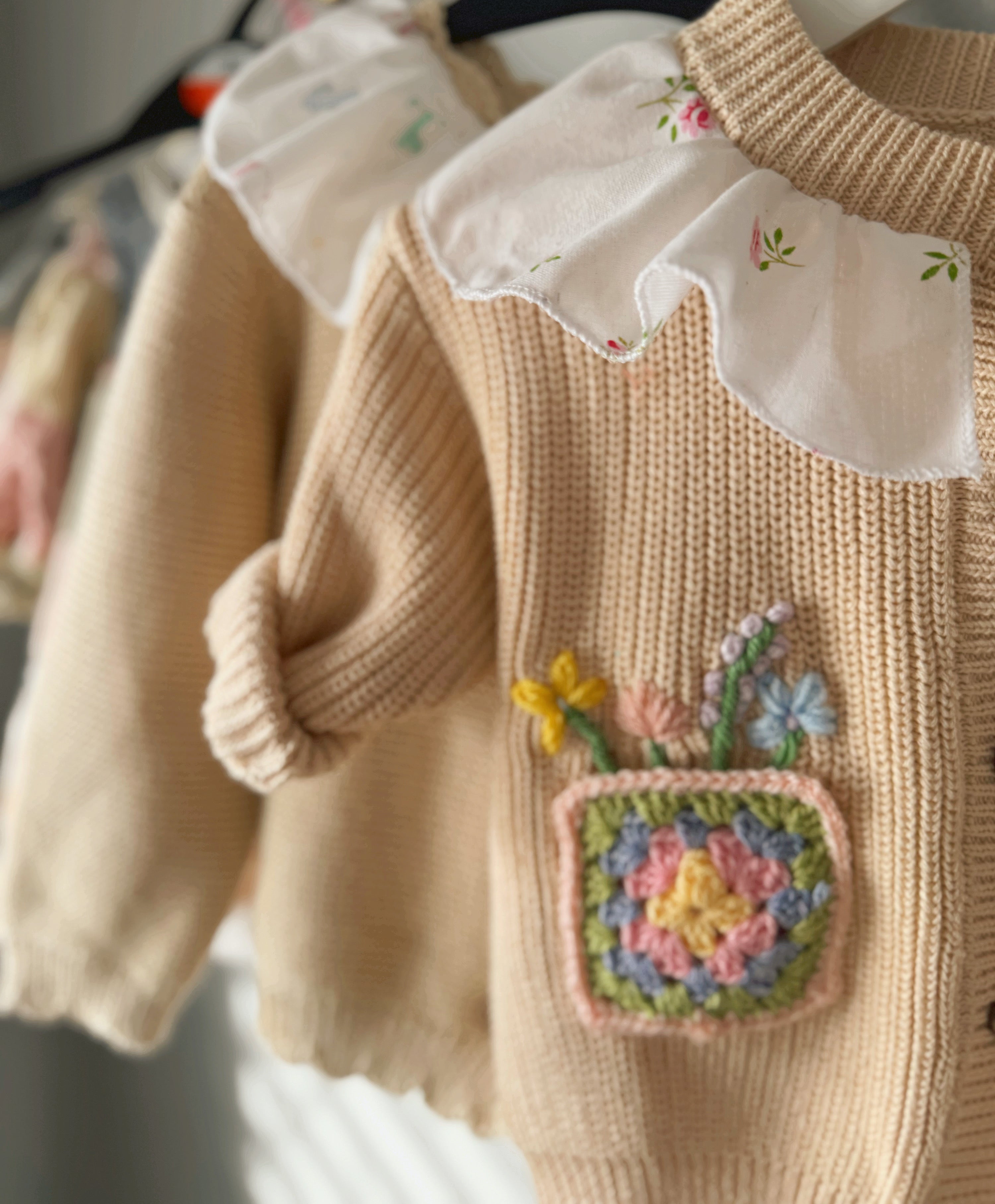 Wildflower pocket collar cardi 6-12m