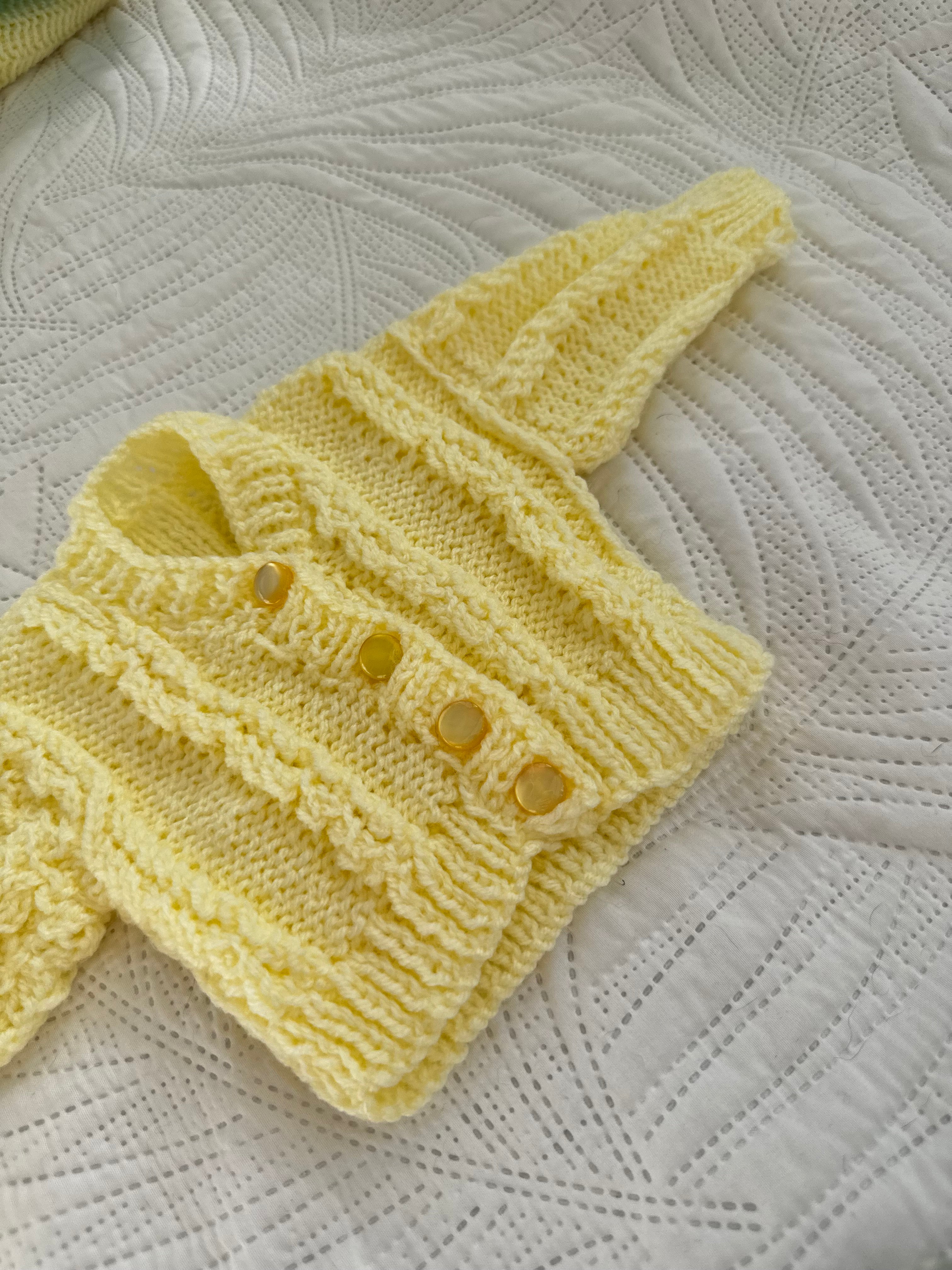 0-3 lemon cardi