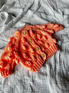 3-6 orange bobble knit