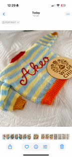 Saturday Stripe Cardigan Personalised
