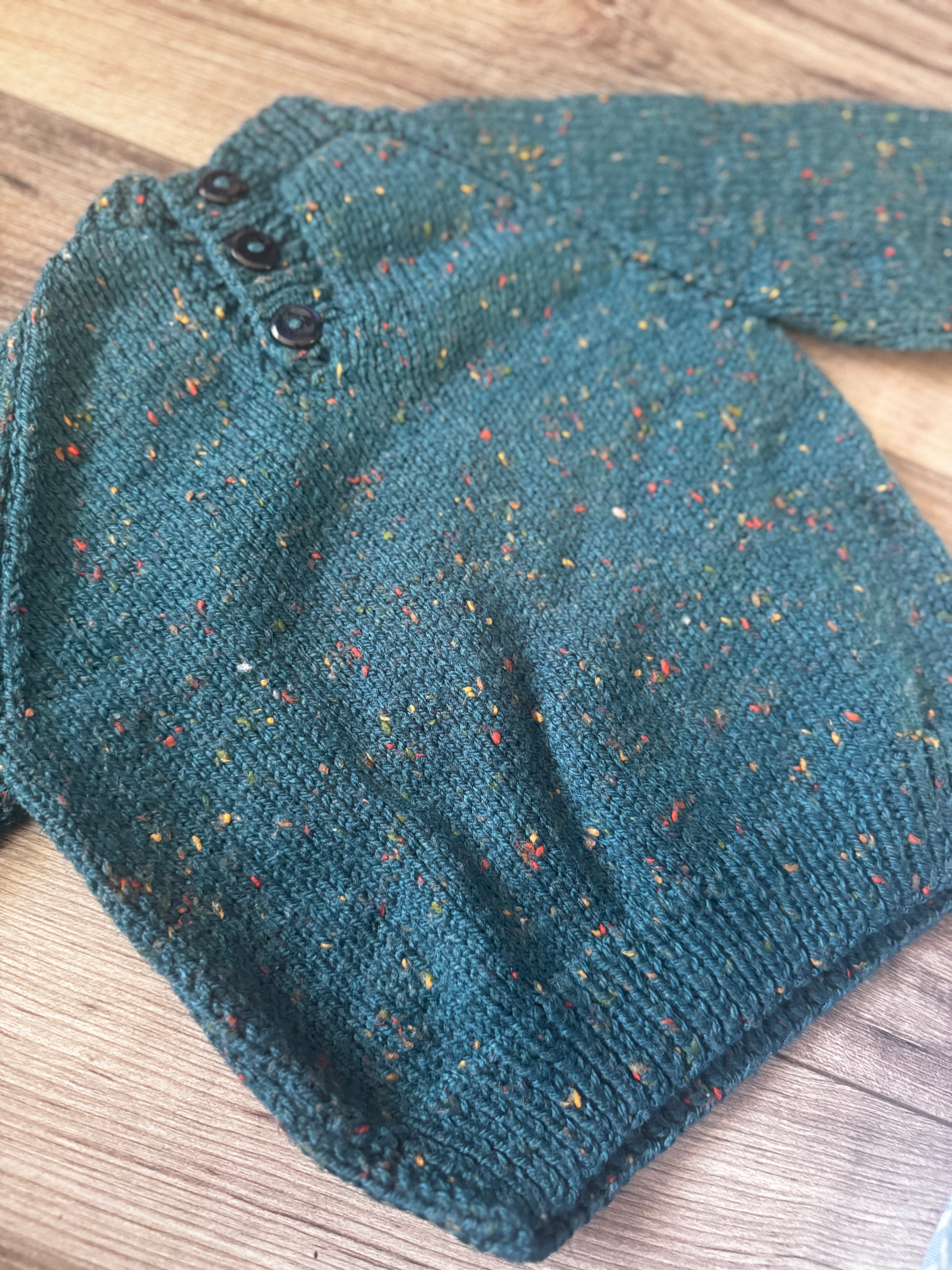 9-18m Teal fleck jumper