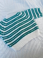 6-12 green stripe cardigan