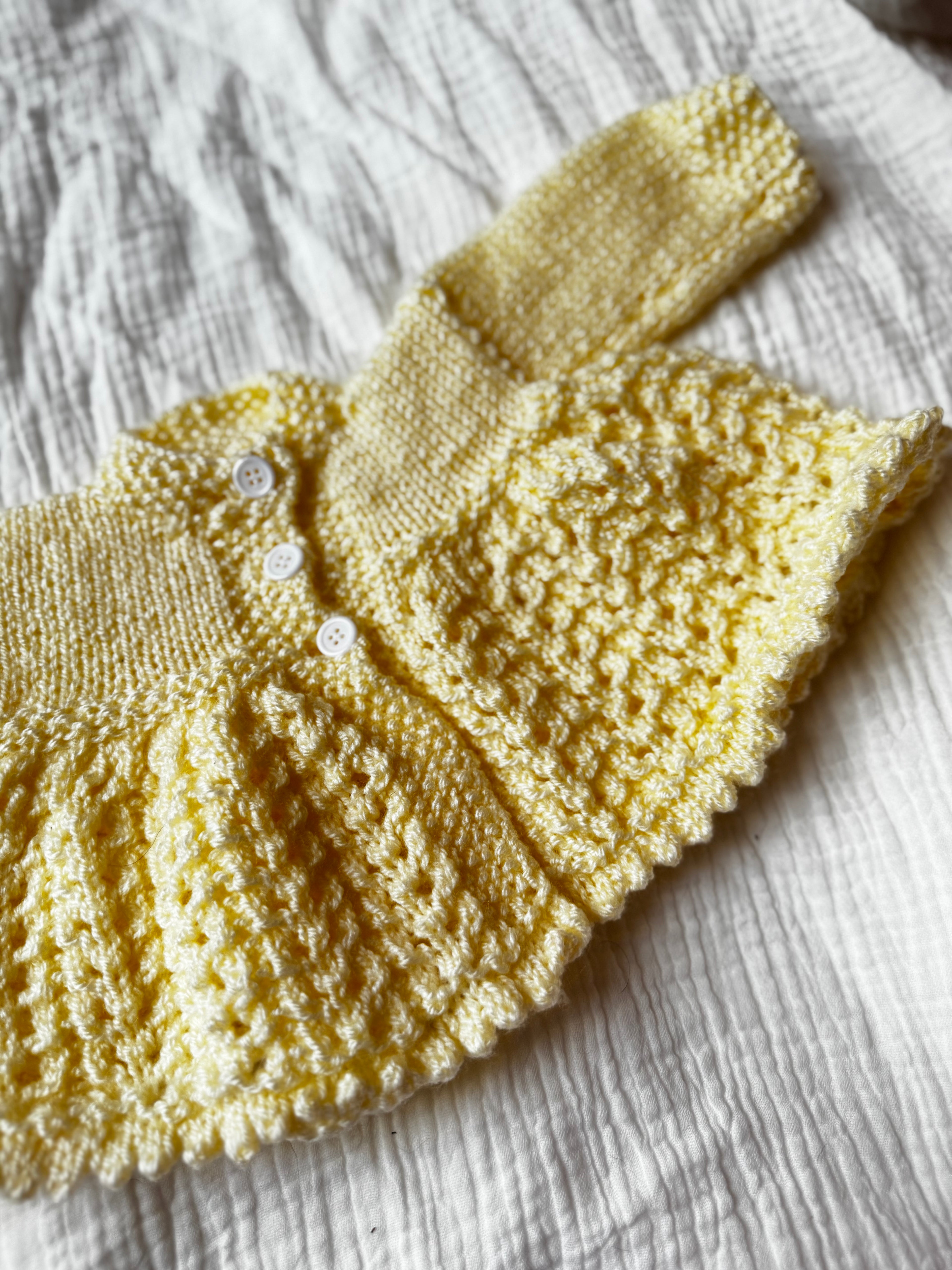 0-3 lemon matinee cardigan