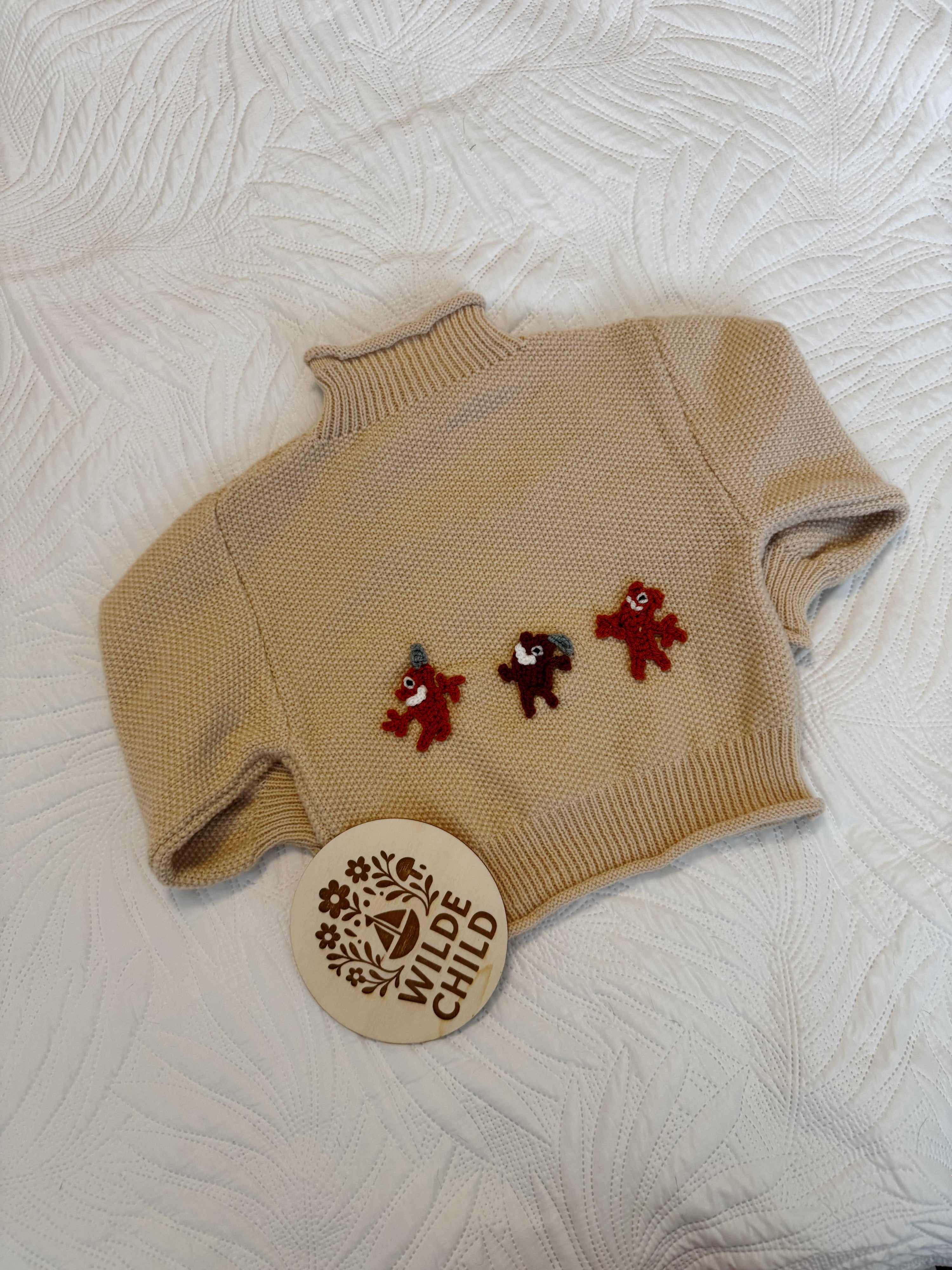 2-3yrs oversized Stick man jumper