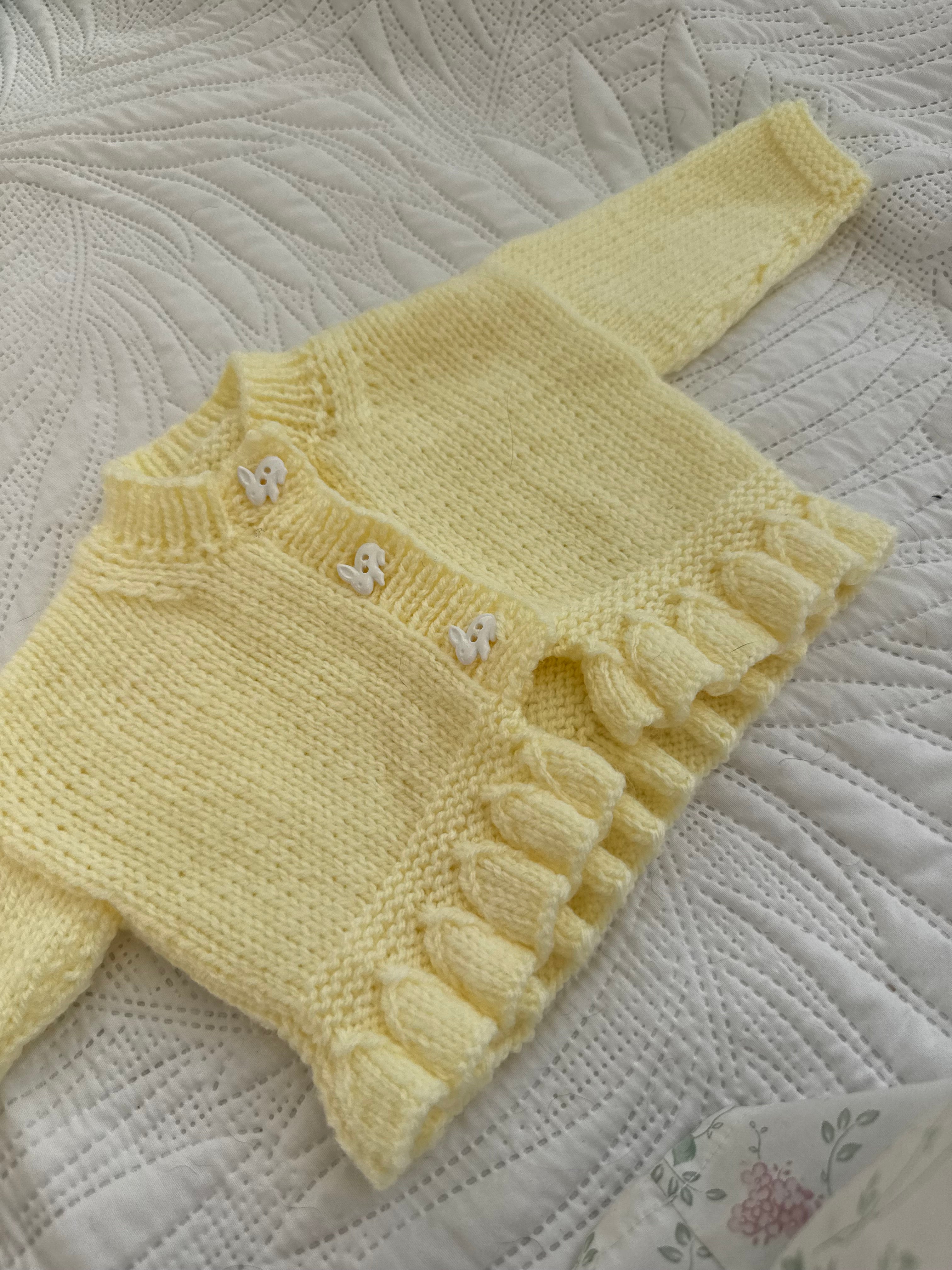 FOR JOSIE Lemon frill cardi