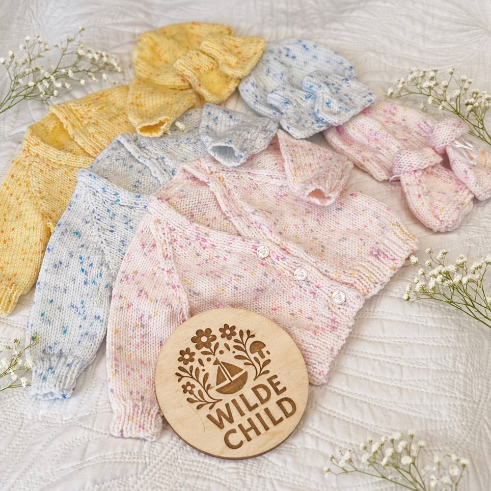 Hand knit 3 piece sets