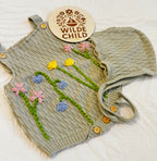 12-18m Floral romper & bonnet